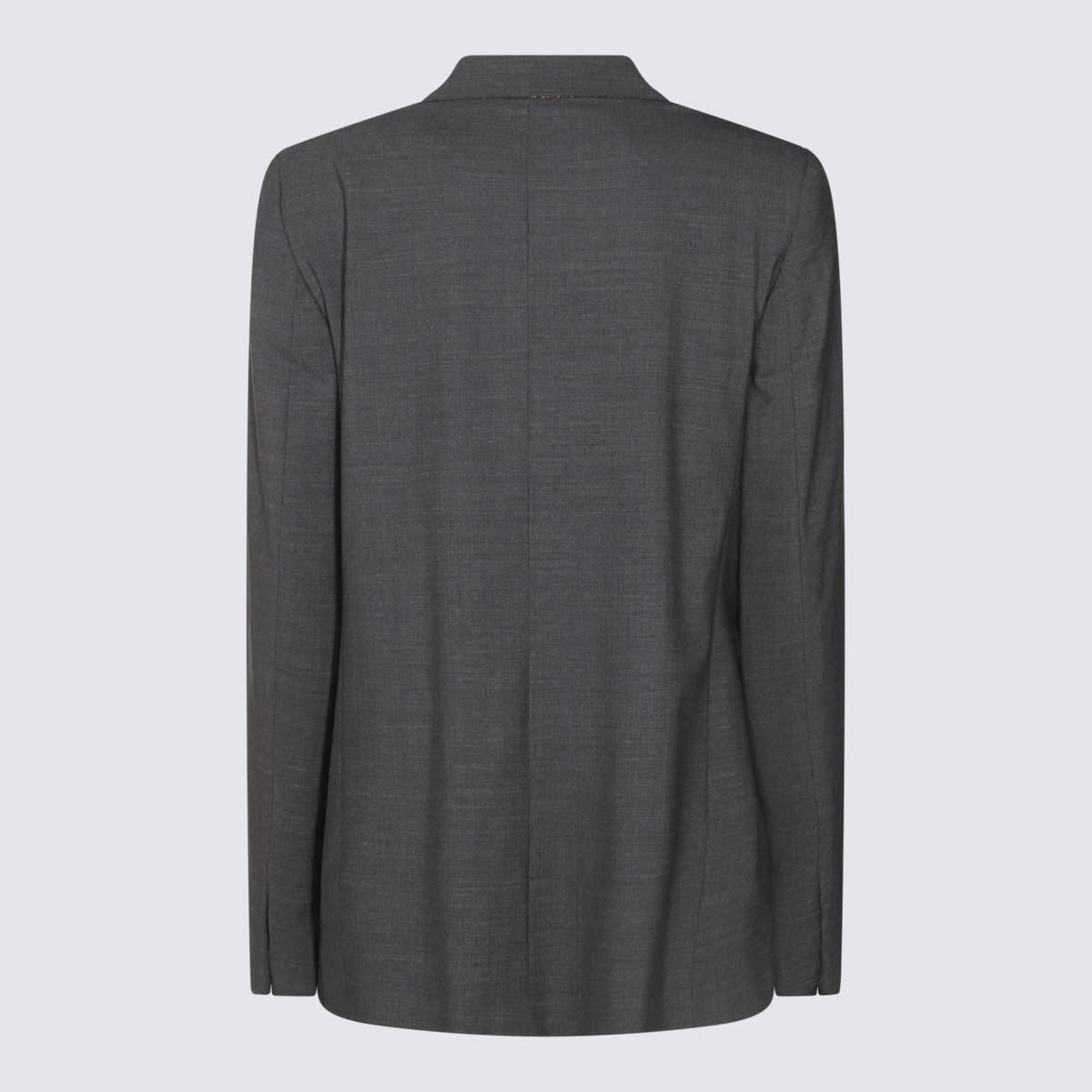 Shop Fabiana Filippi Dark Grey Wool Blazer In Anthracite