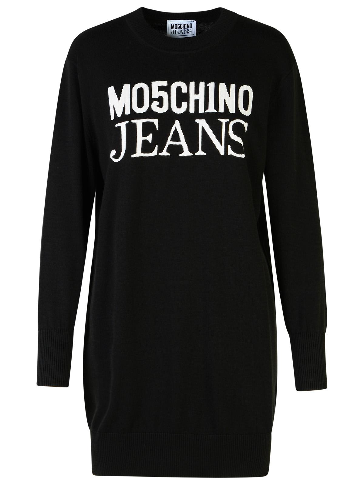 Shop M05ch1n0 Jeans Black Cotton Dress