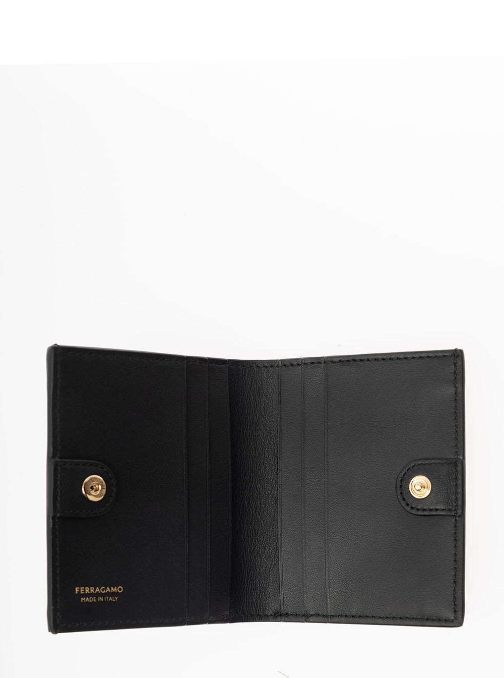 Shop Ferragamo Wanda Black Wallet With Gancini Closure In Patent Leather Woman