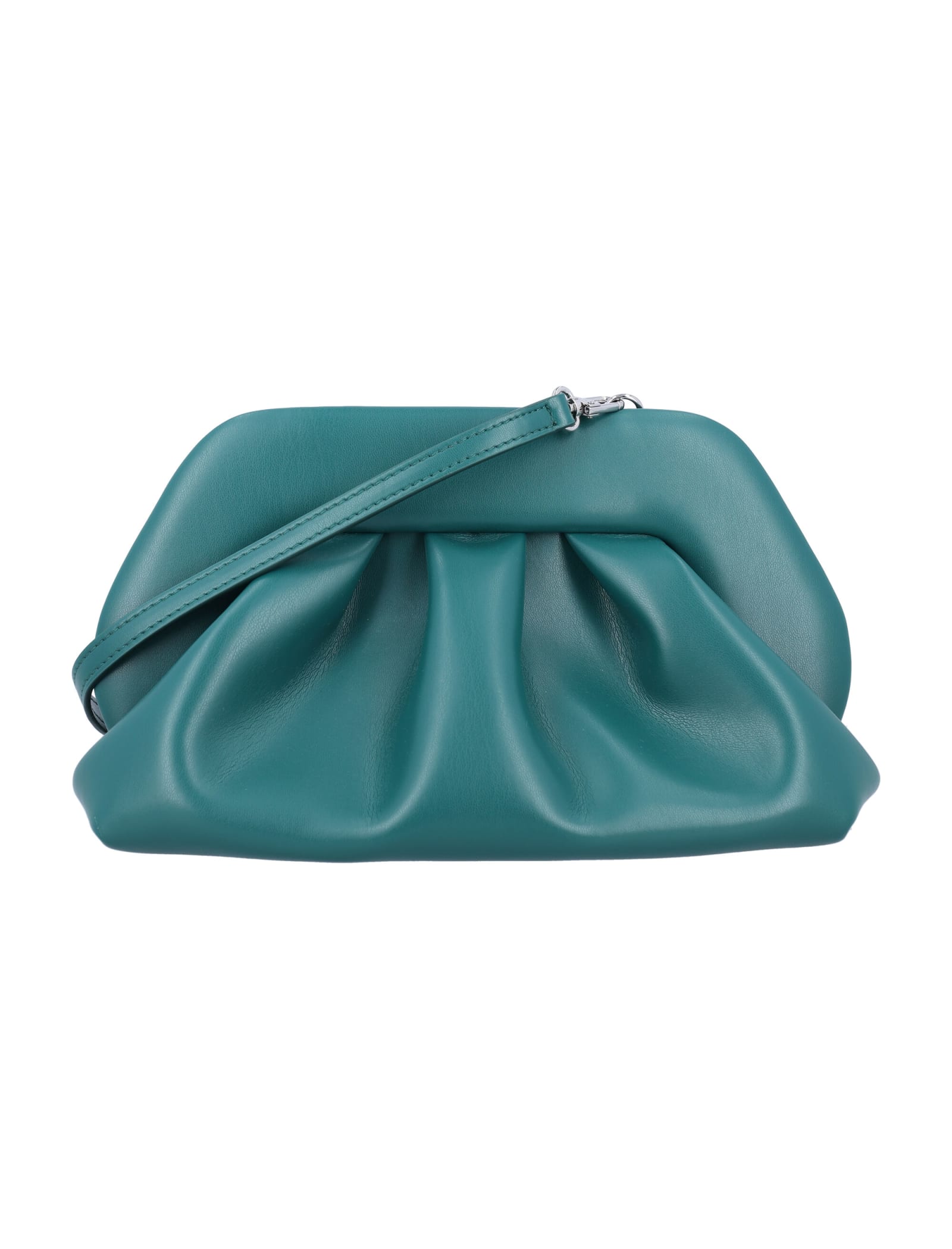 Shop Themoirè Tia Vegan Fabric Clutch In Eden Green