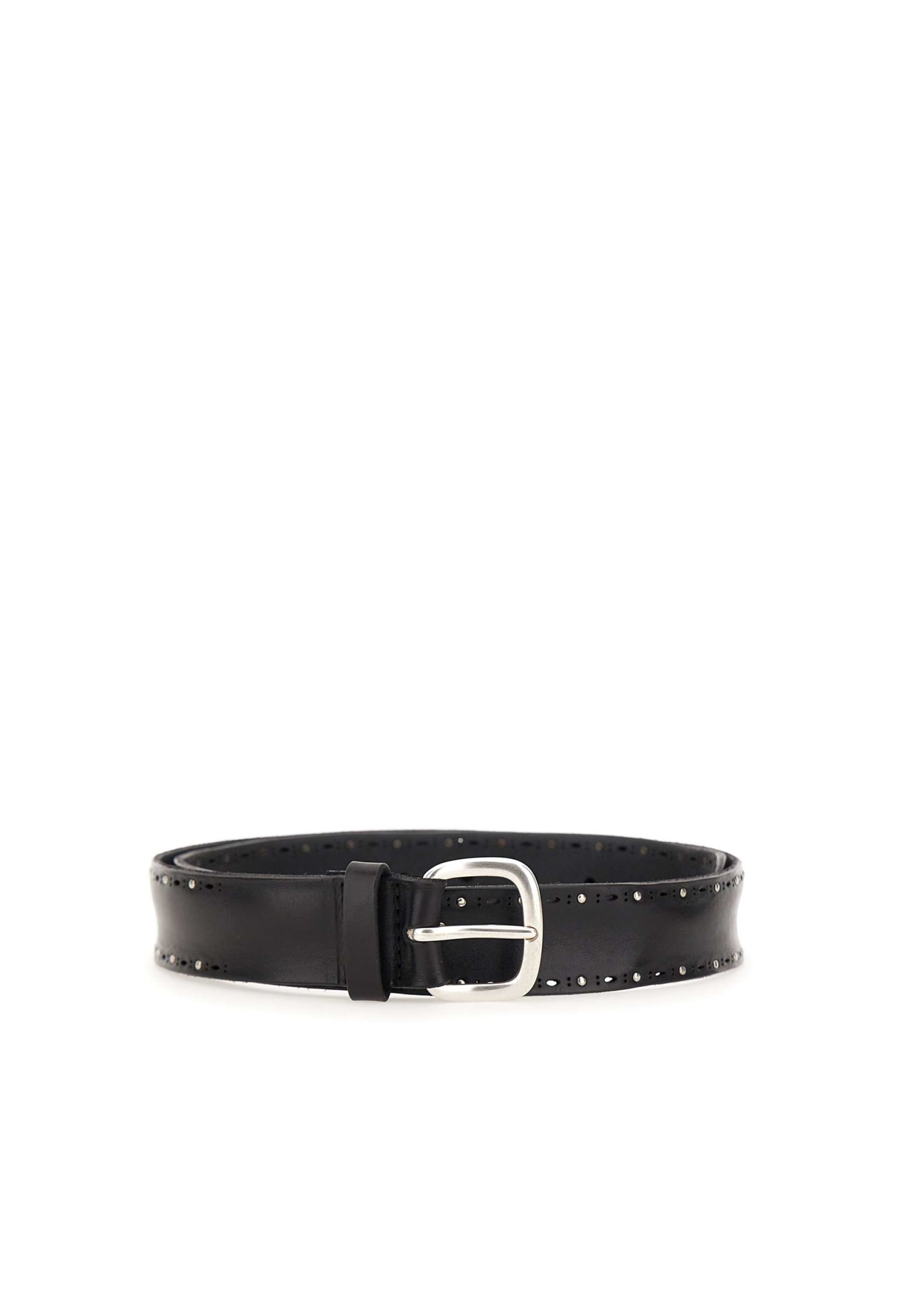 Orciani Bull Soft Leather Belt In Black