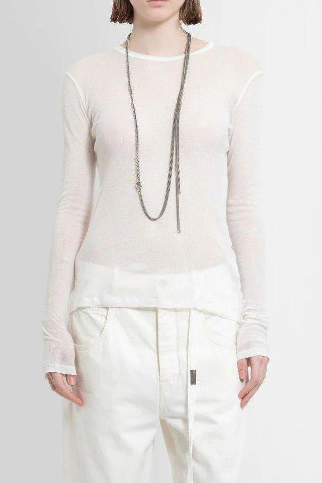 Shop Ann Demeulemeester Fiene Long Sleeve T-shirt In Natural White