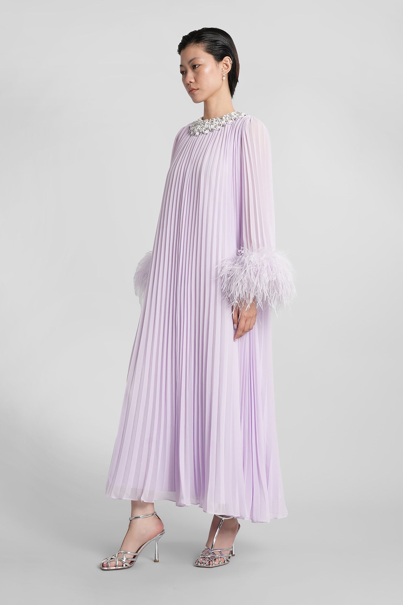 Self-portrait In Lilla Polyester In Purple