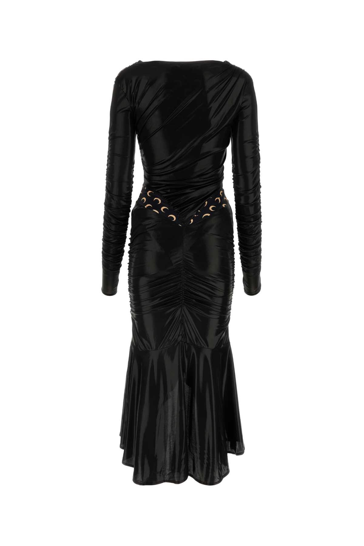 Shop Marine Serre Black Polyester Dress In Inversetan