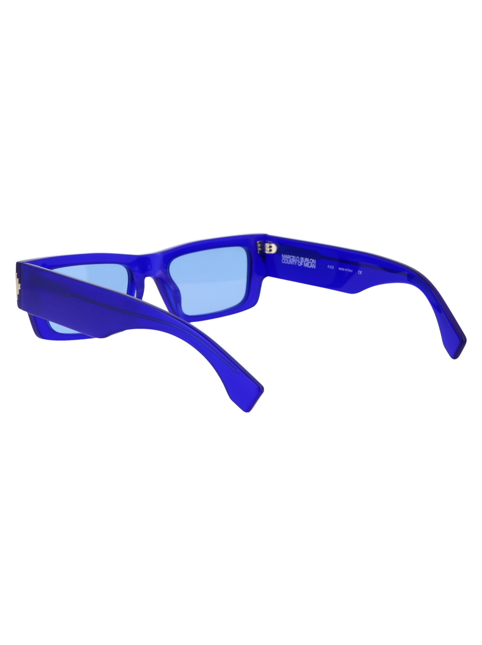 Shop Marcelo Burlon County Of Milan Alerce Sunglasses In 4540 Blue