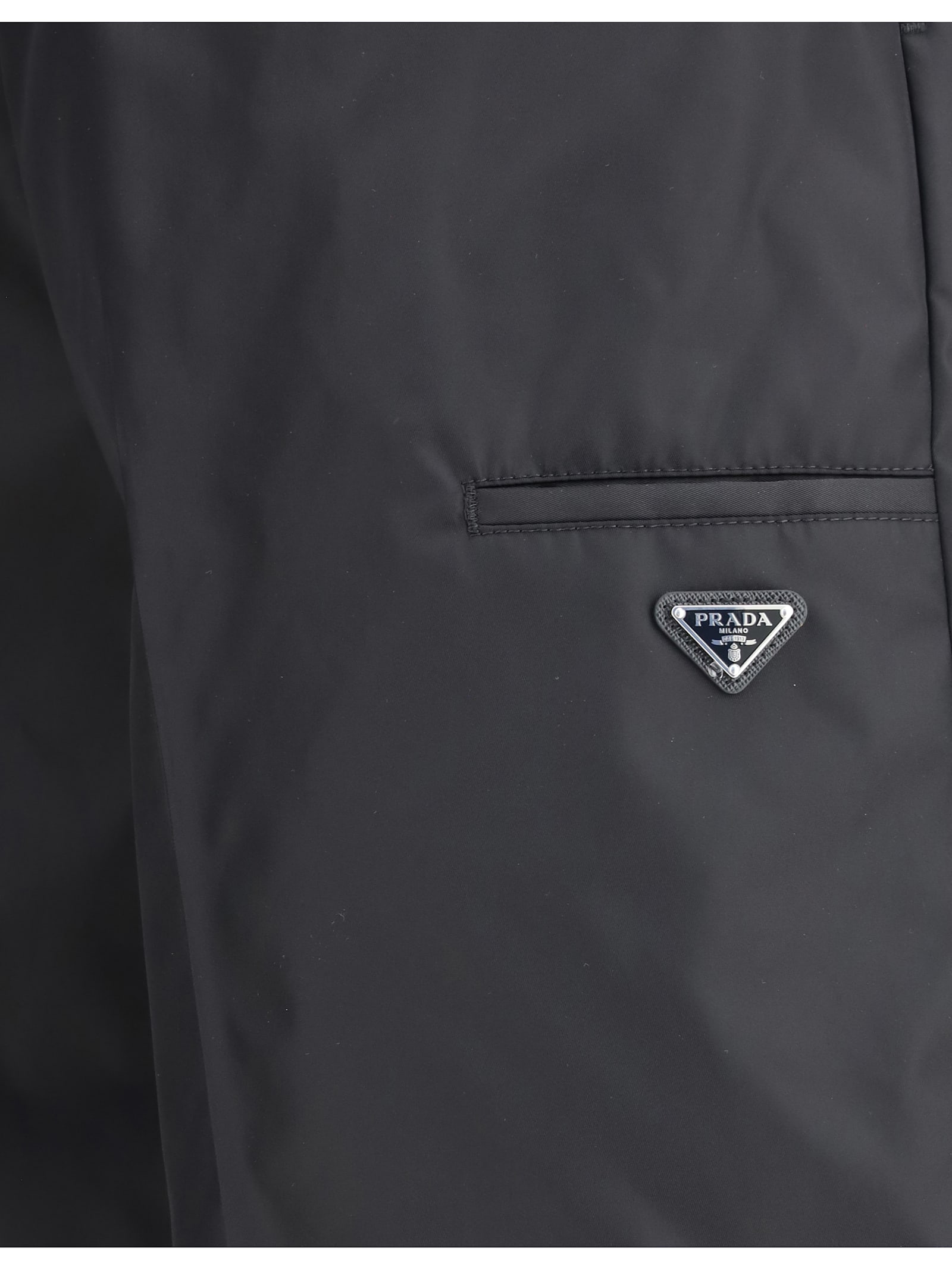 Prada Re-nylon Bermuda Shorts In Gray