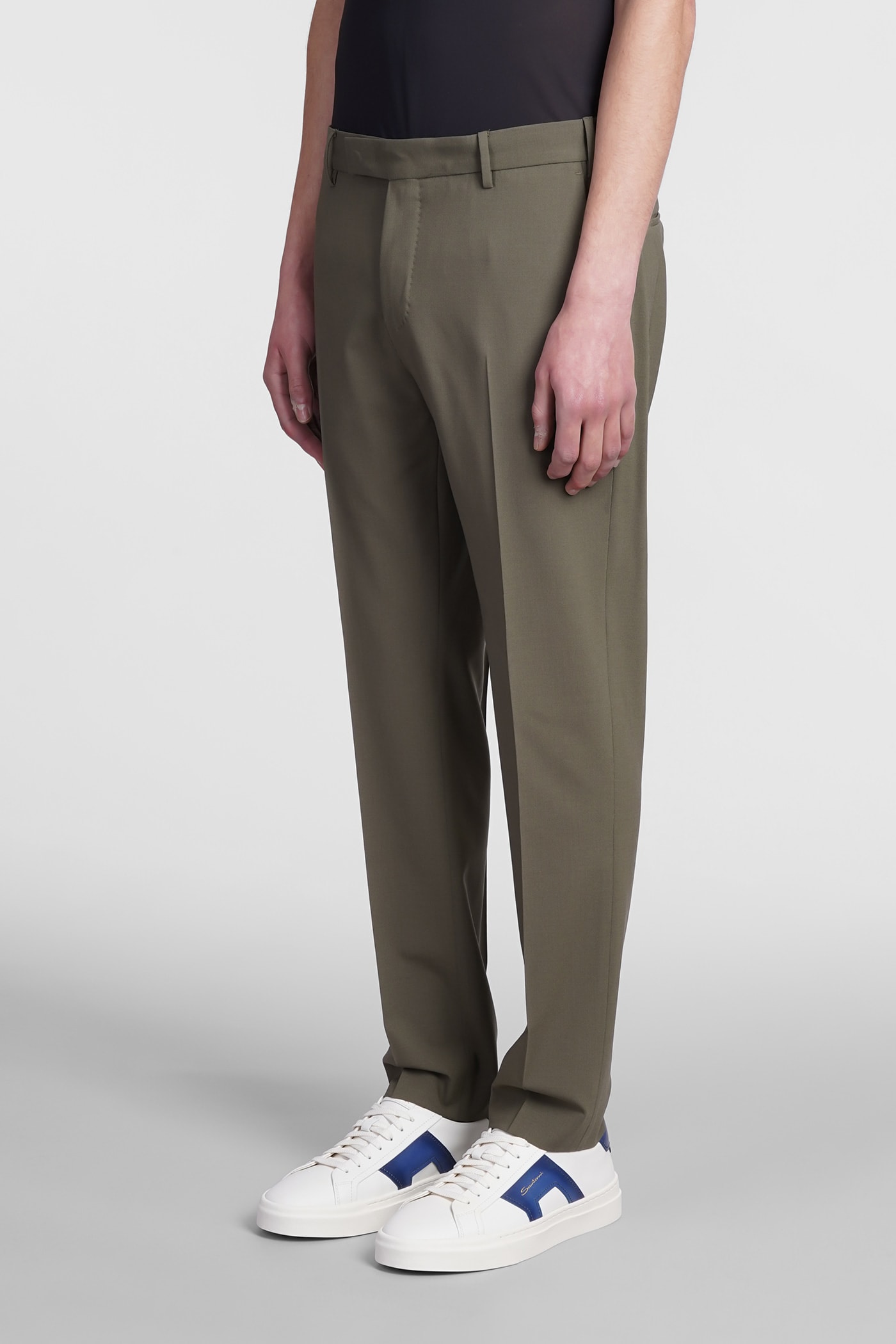 Pt01 Pants In Green Wool | ModeSens