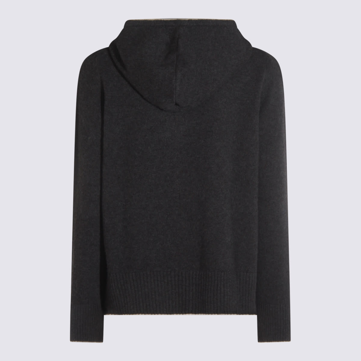 Eleventy Zip-up Hooded Sweater In Black