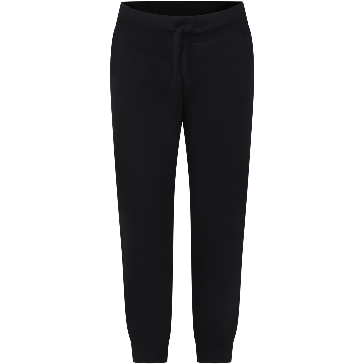Shop Dsquared2 Black Trousers For Boy With Logo