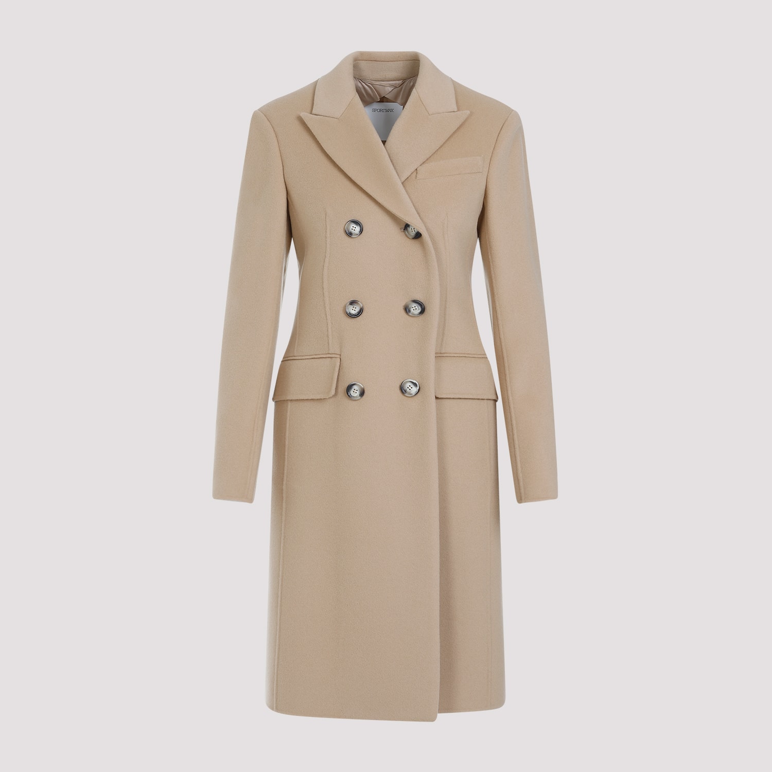 Shop Sportmax Selim Coat In Beige