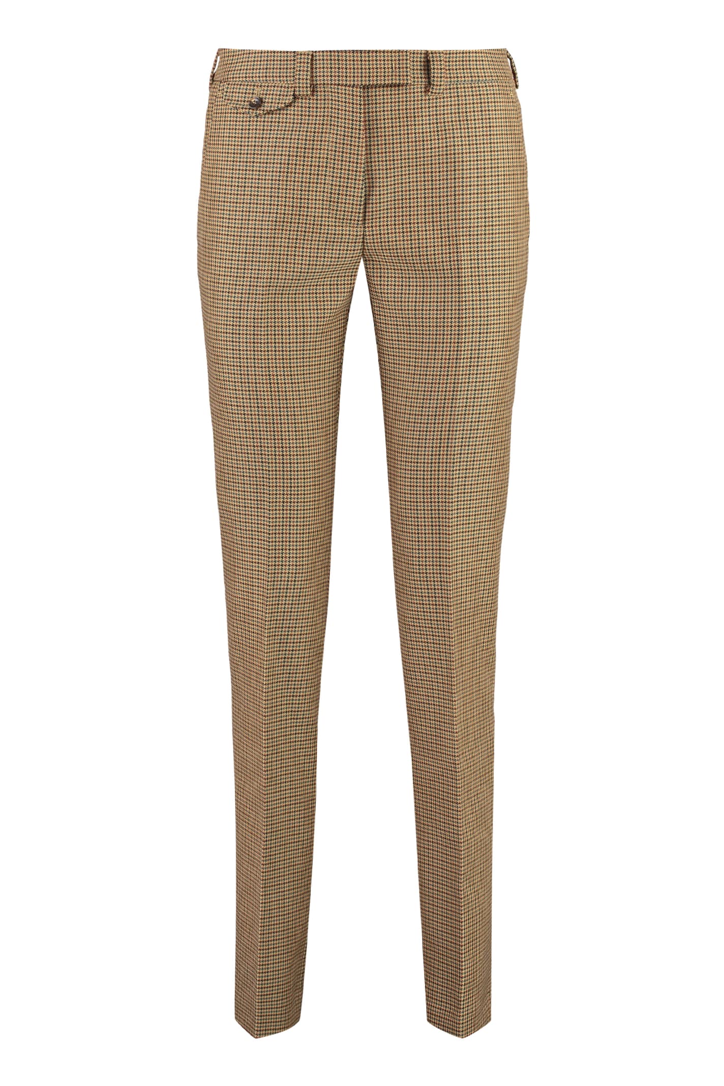 Shop Bally Houndstooth Trousers In Camel