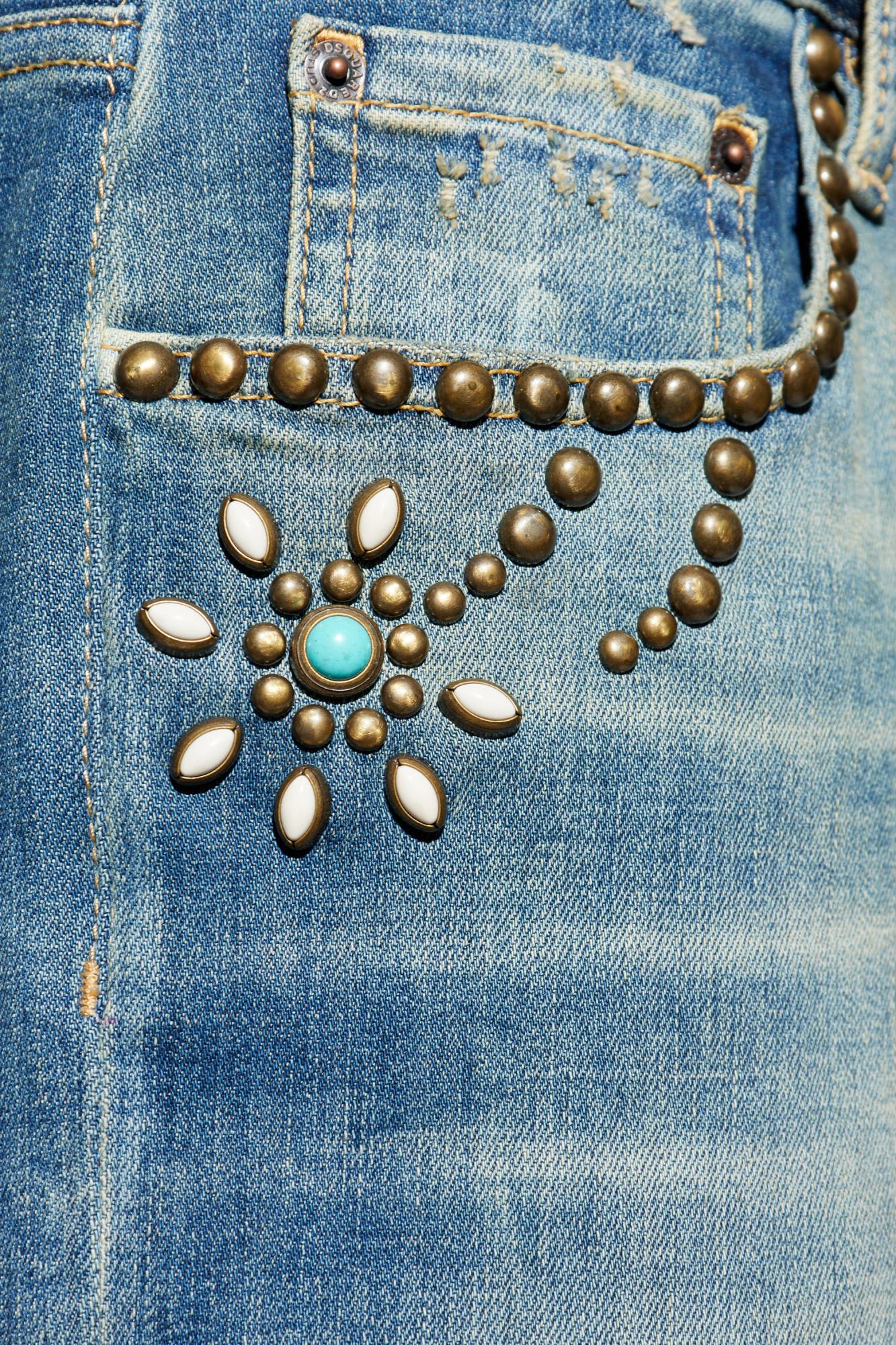 Dsquared2 Belt Loop Denim Trousers In Blue