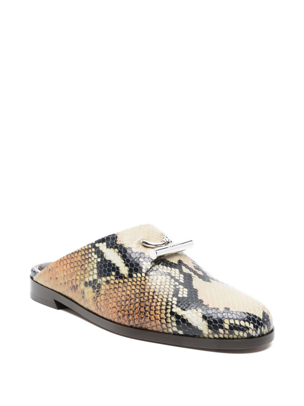 Alexander Mcqueen Alexander Mc Queen Leather Slippers In Animal Print