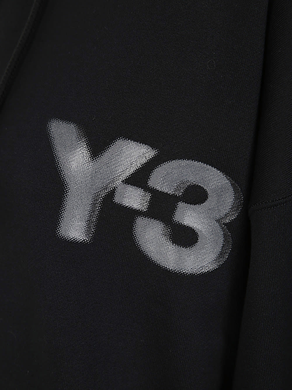 Shop Y-3 Logo Zip Hoodie In Black