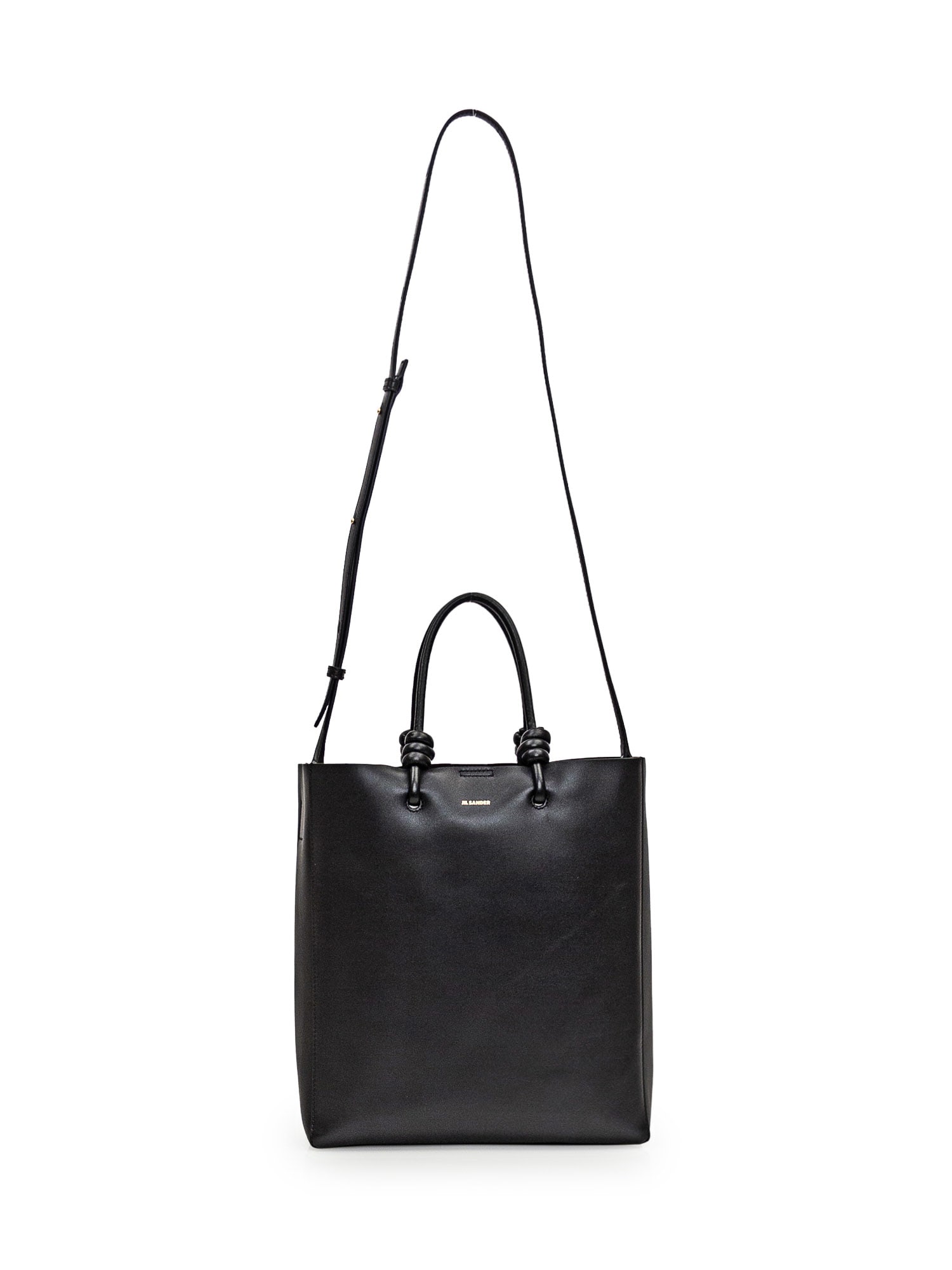 Shop Jil Sander Giro Tote Medium Bag In Black