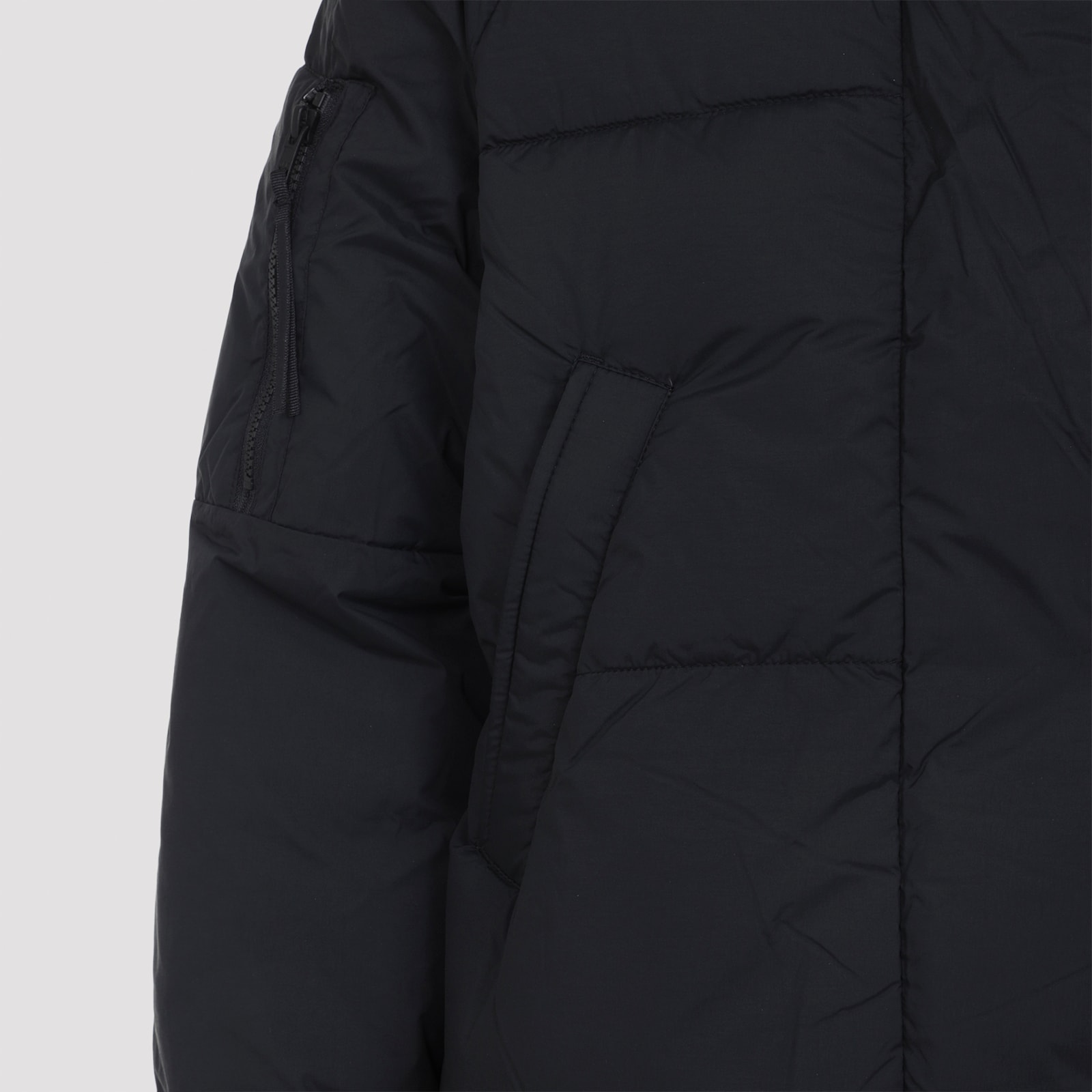 Canada Goose Cropped Puffer Jacket With Concealed Zipper In Black