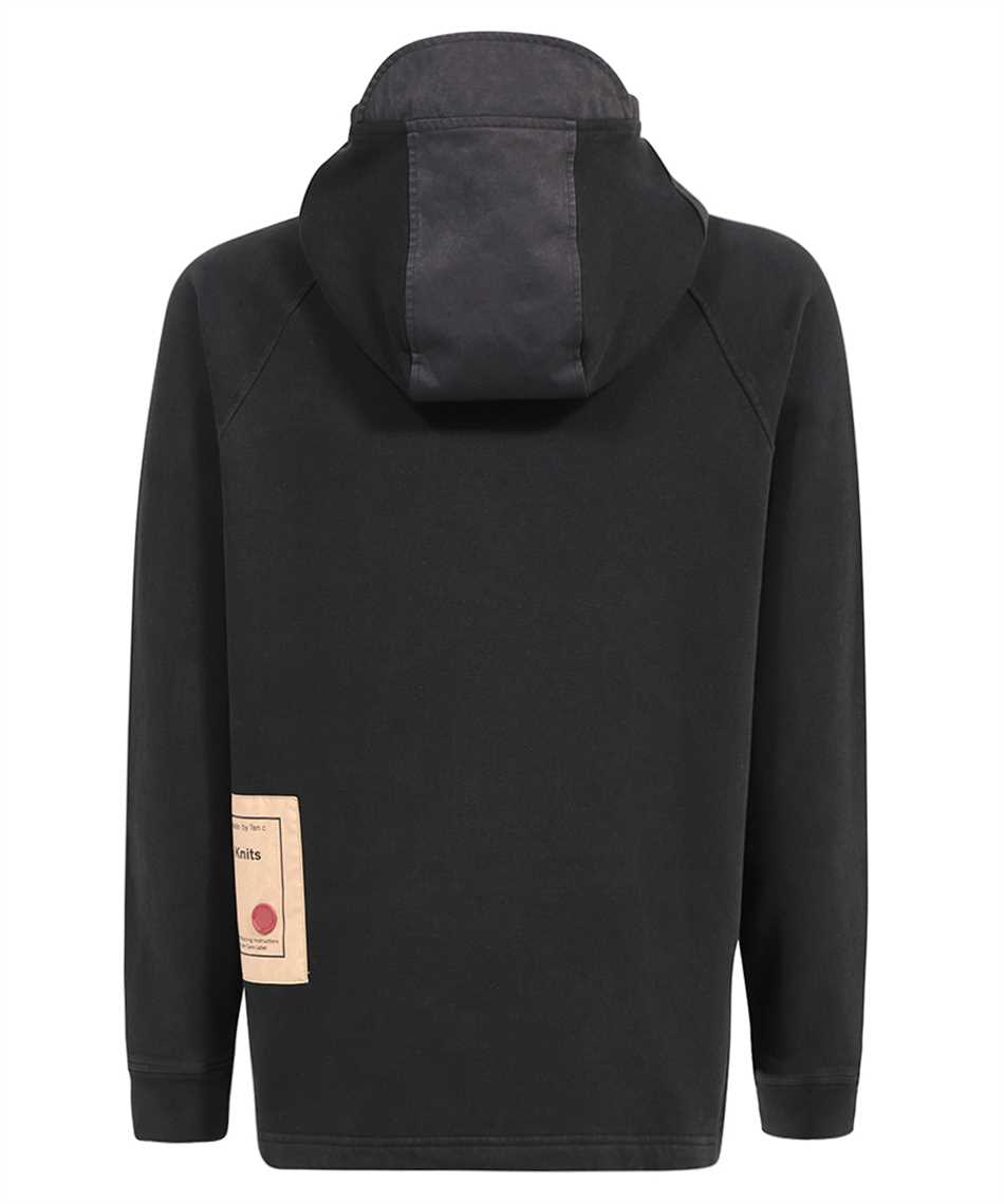 Shop Ten C Cotton Hoodie In Black