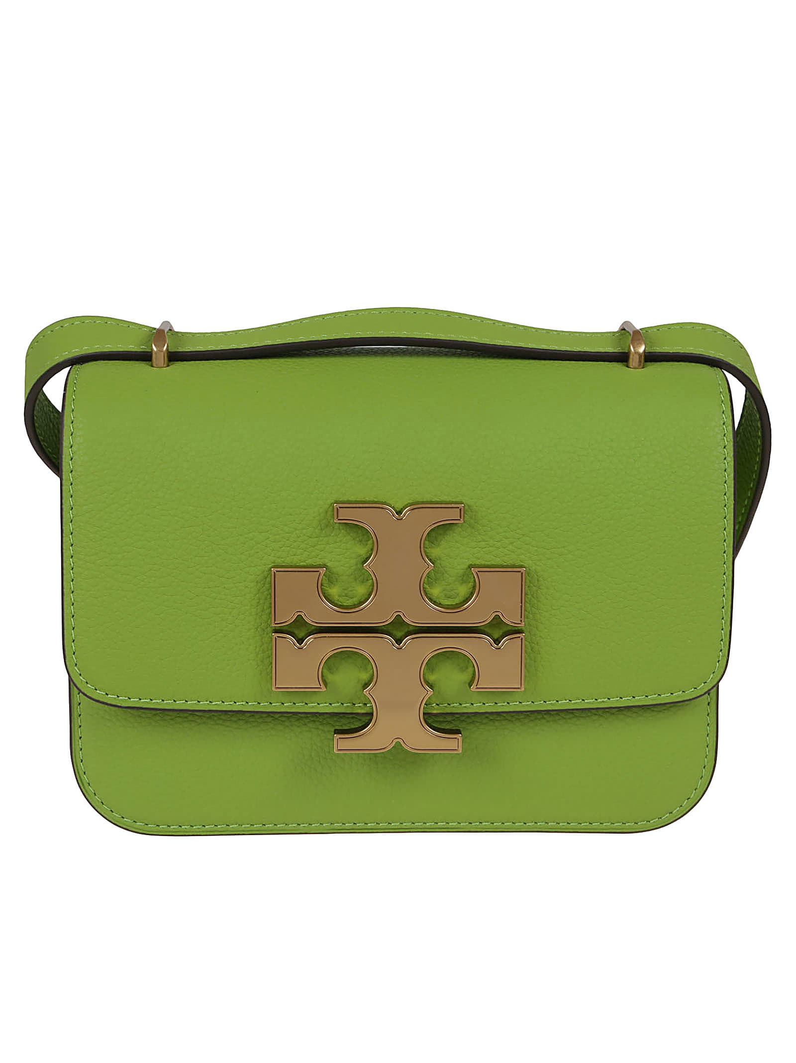 Tory Burch Small Eleanor Pebble Leather Convertible Shoulder Bag In Wheat Grass