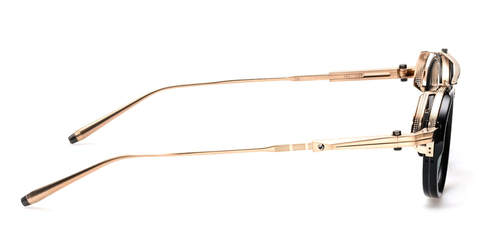 Akoni Infinity - Brushed 12k Gold / Black Rhodium Sunglasses In Brown