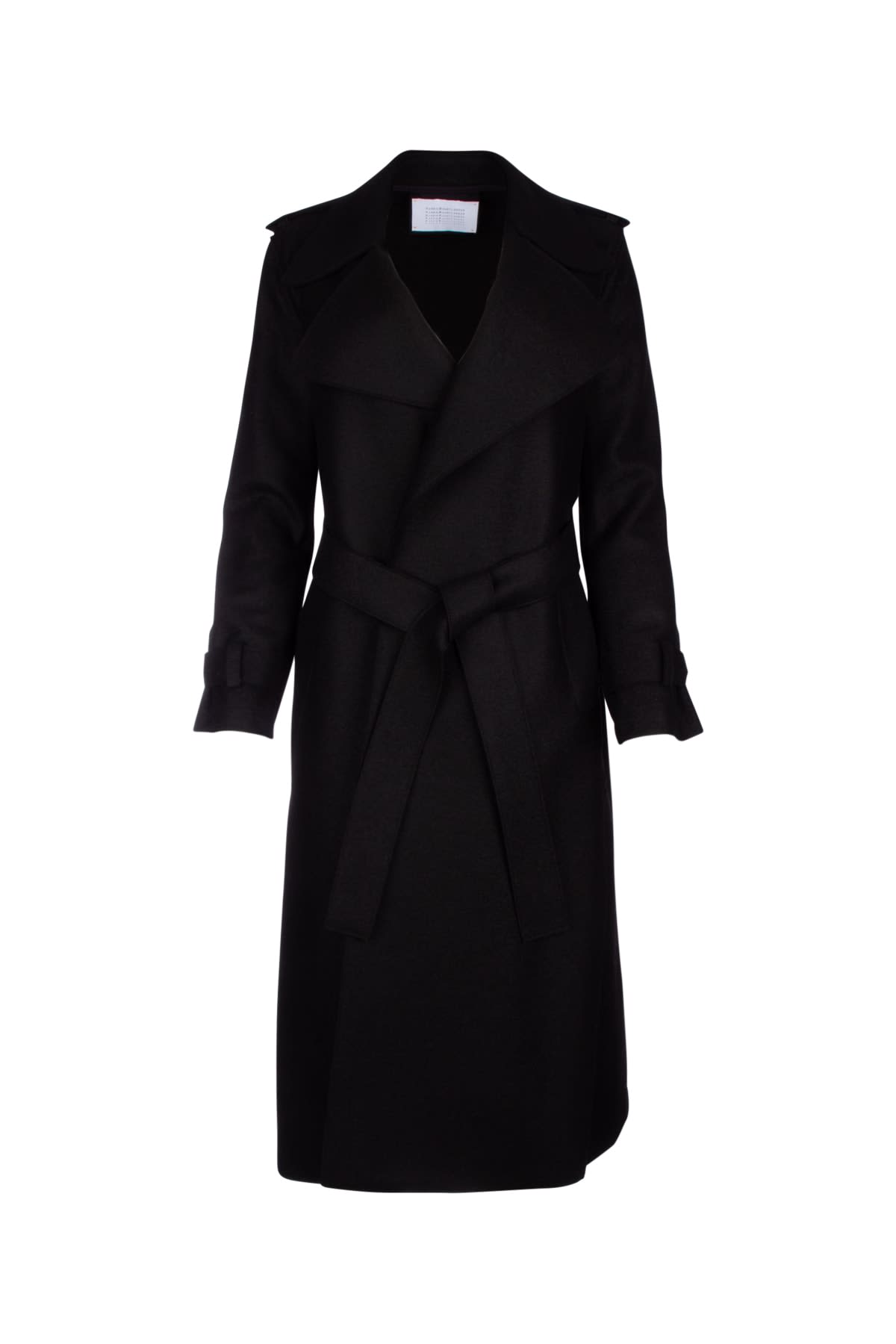 Women Double Vent Trench Coat Light Pressed Wool