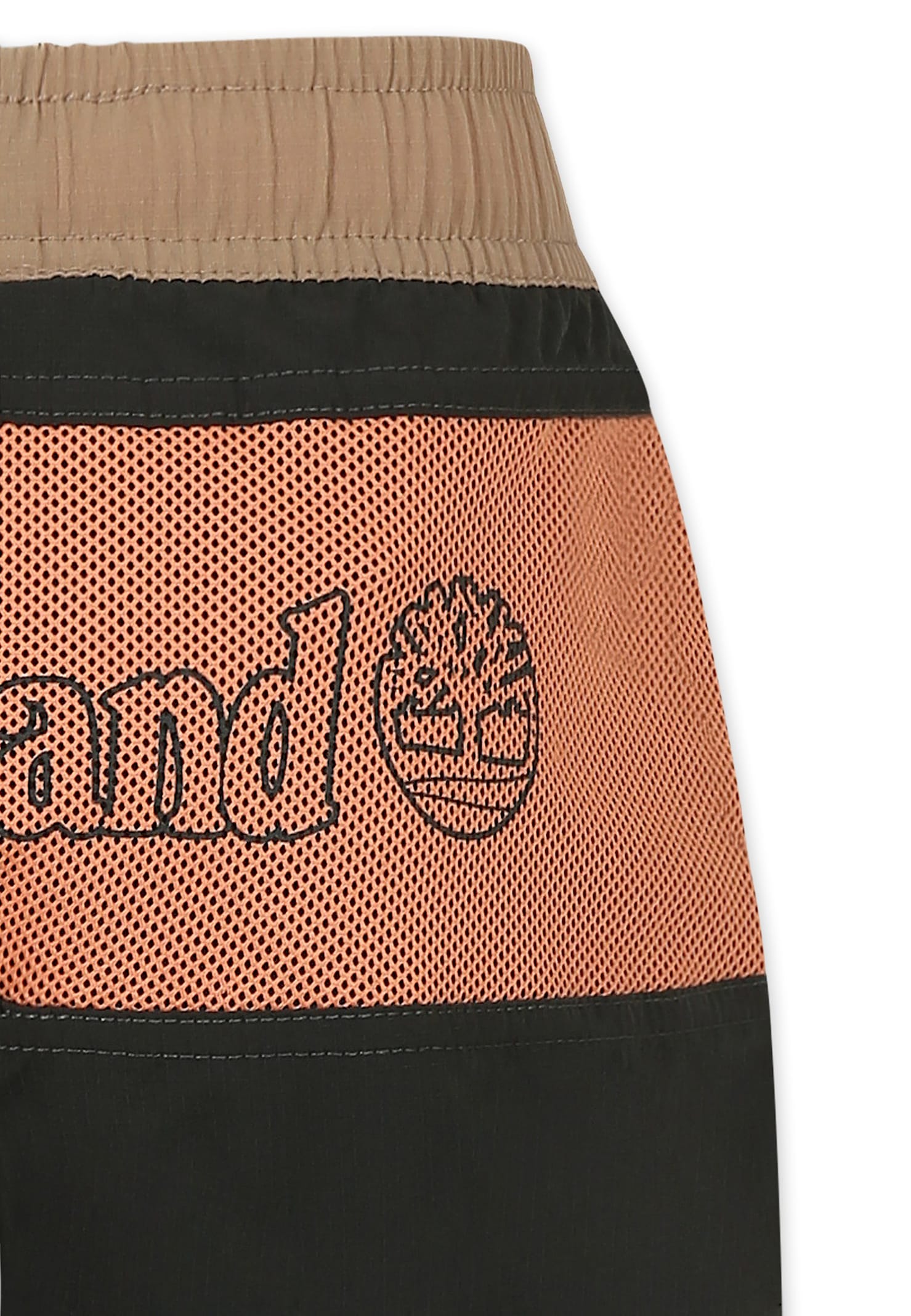 Timberland Green Shorts For Boy With Logo In Green
