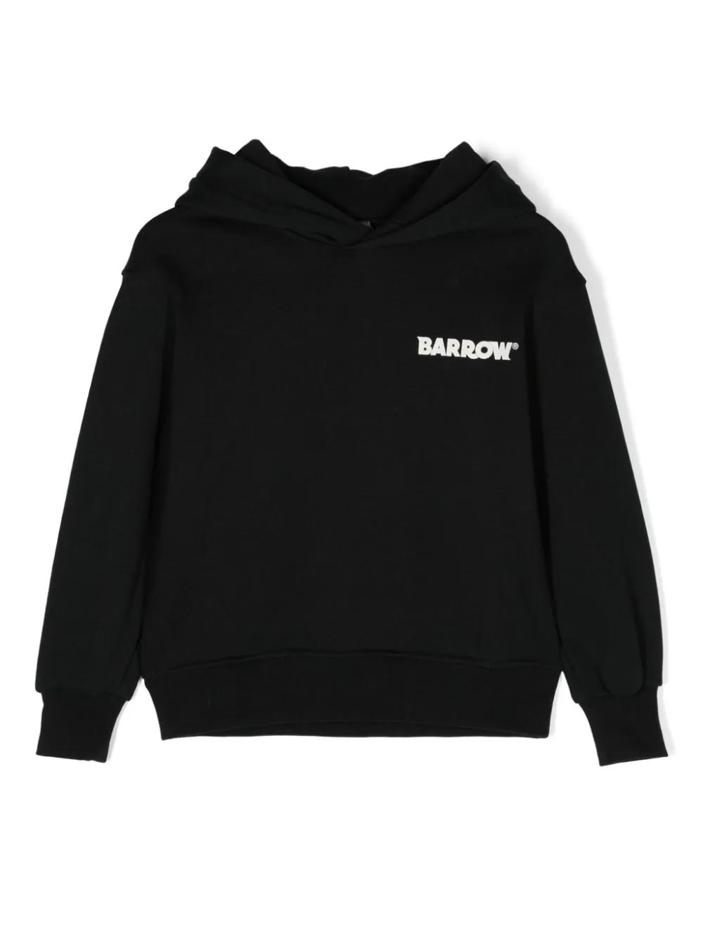 Barrow Kids' Black Hoodie With Front And Back Logo