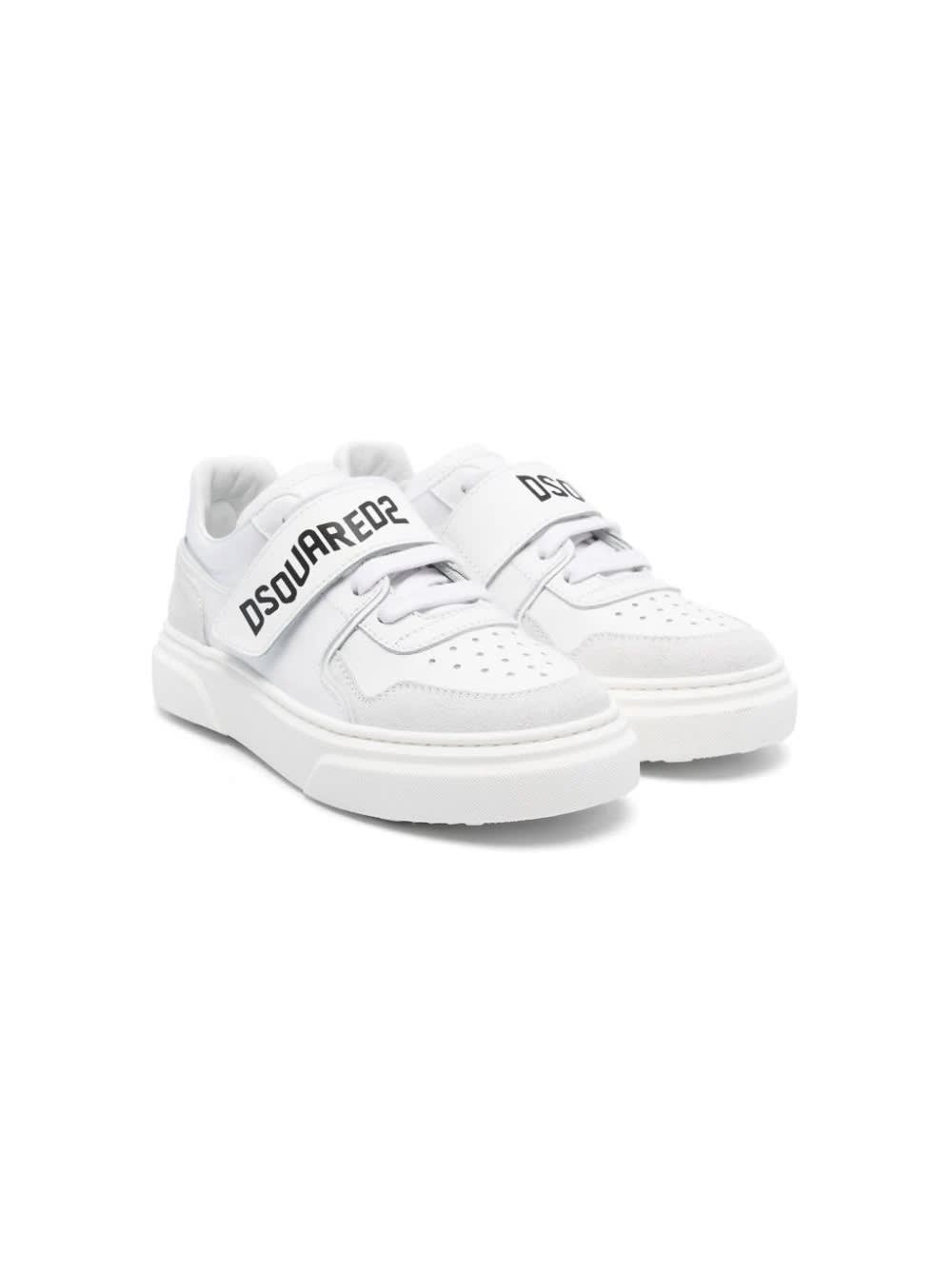 Dsquared2 Kids' Sneakers With Logo In White