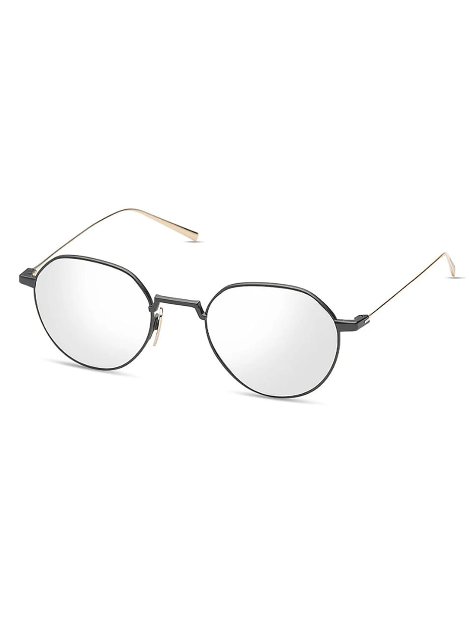 Shop Dita Dtx162/a/02 Artoa.82 Eyewear In Black Iron_white Gold