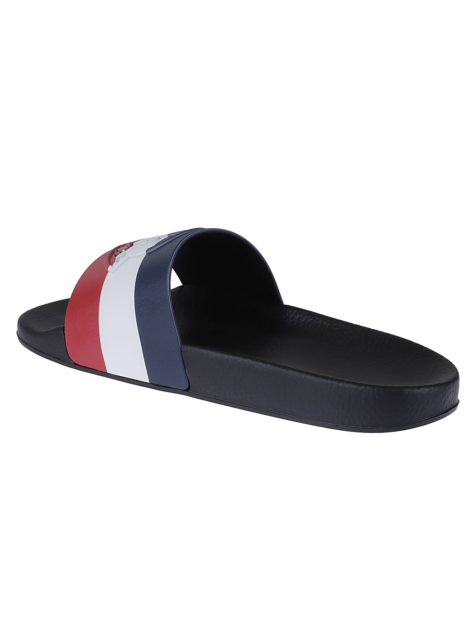 Shop Moncler Basile Sliders In Black