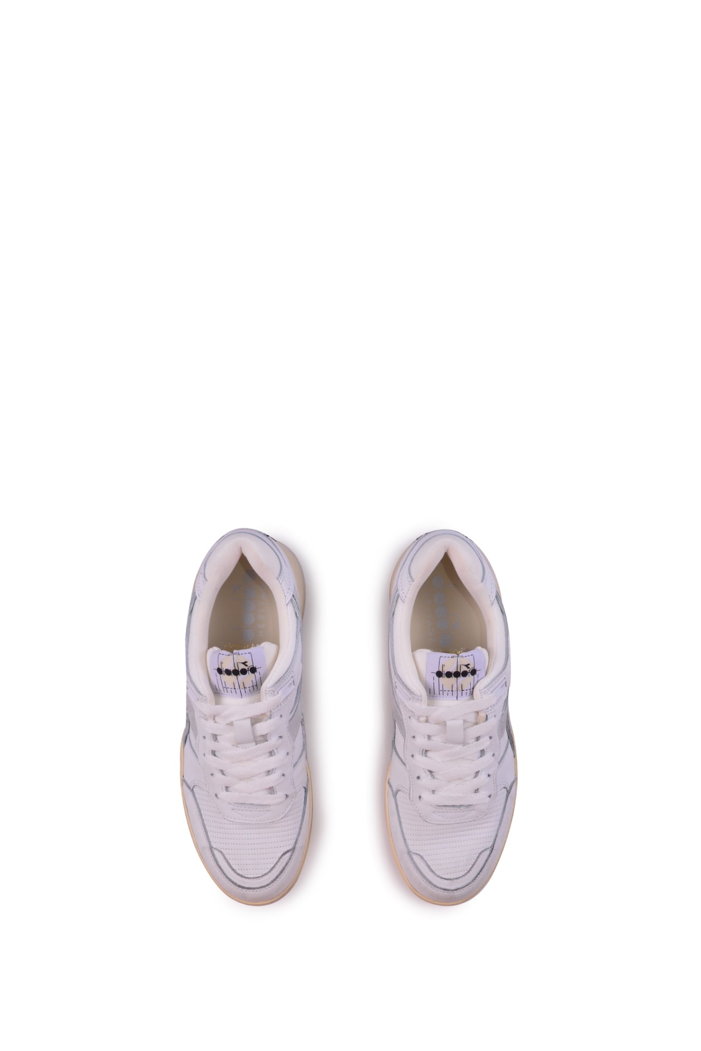Shop Diadora Sneakers In Bianco