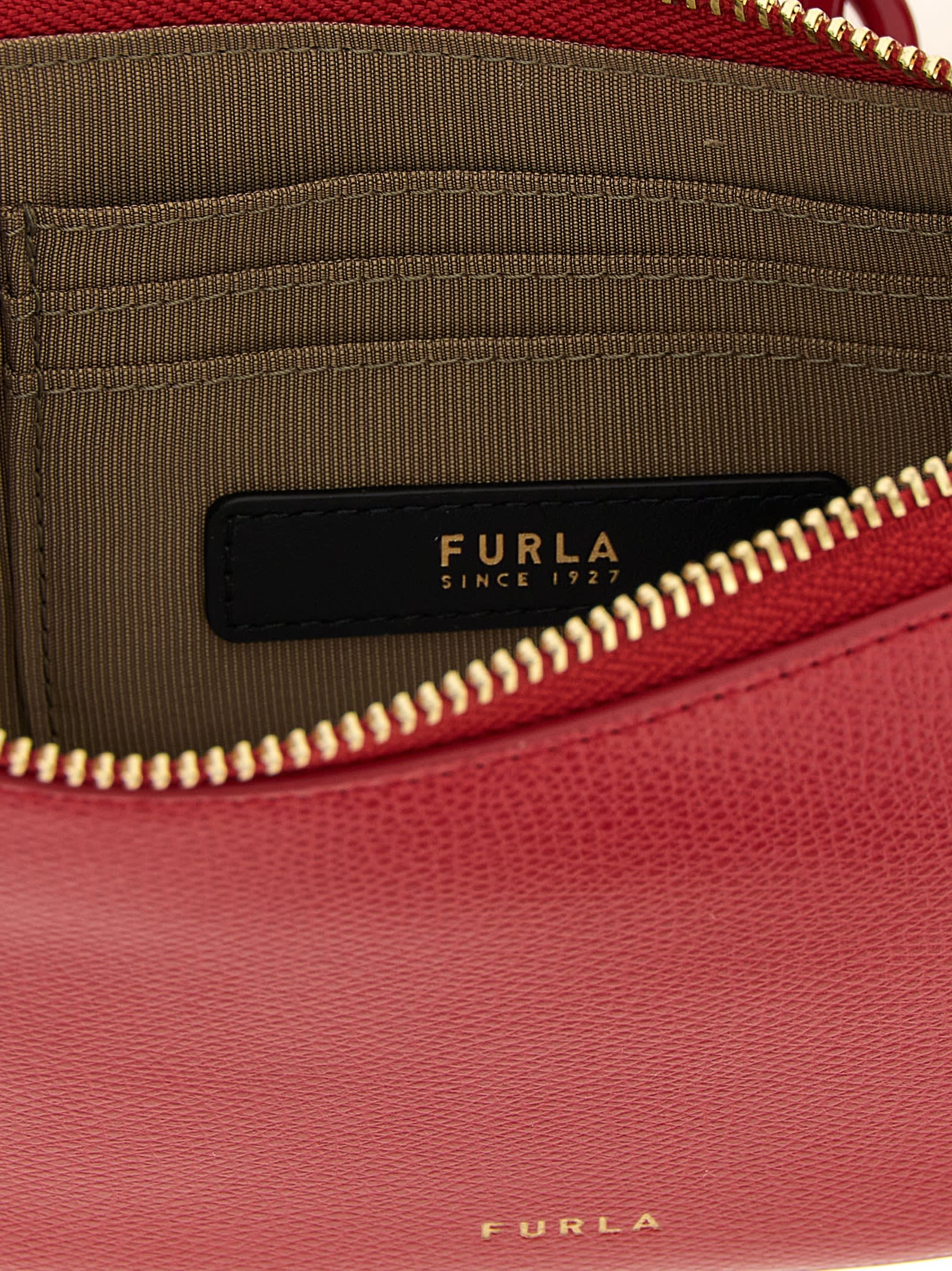 Furla Sfera Mini Shoulder Bag In Red