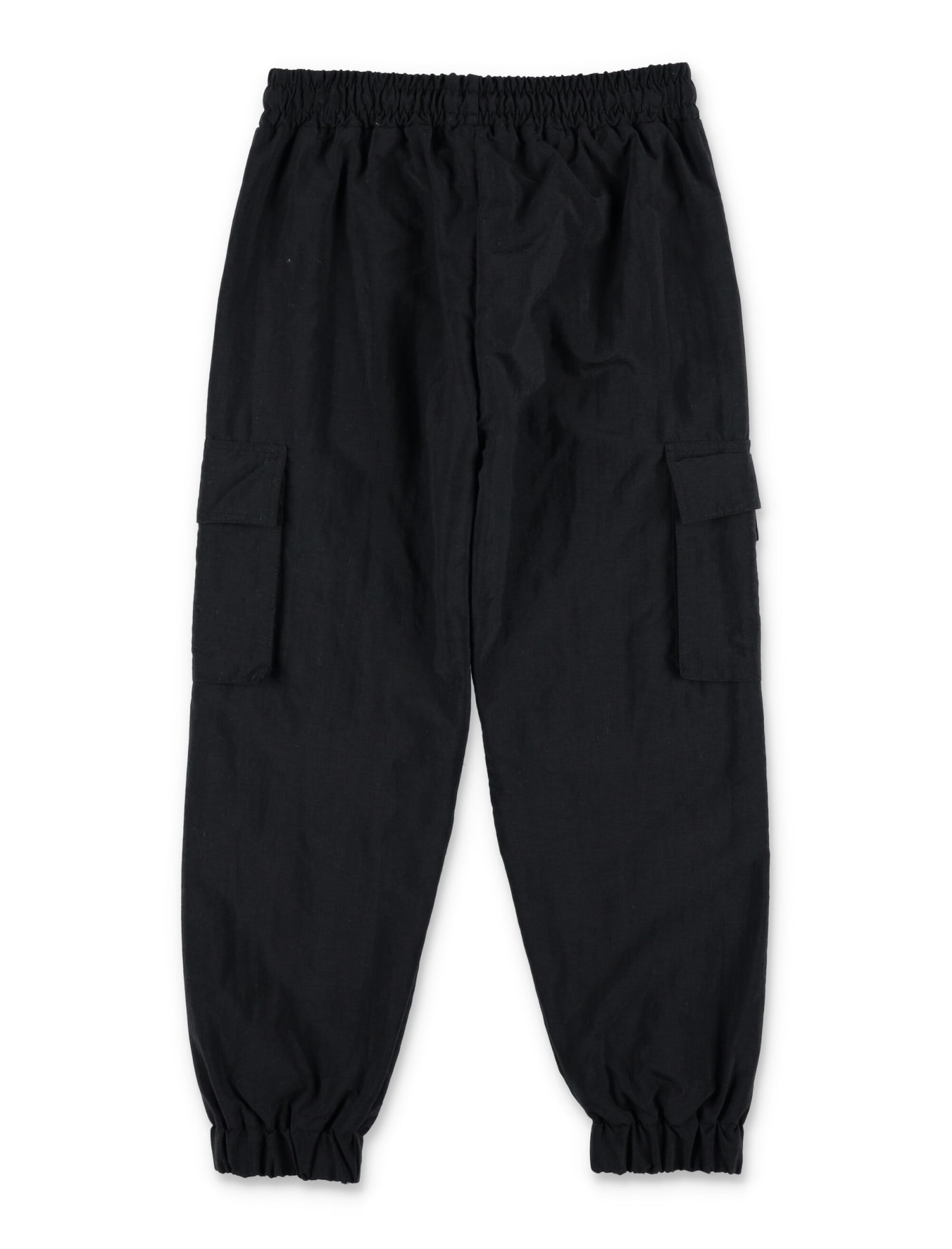 Shop Msgm Nylon Cargo Pants In Black