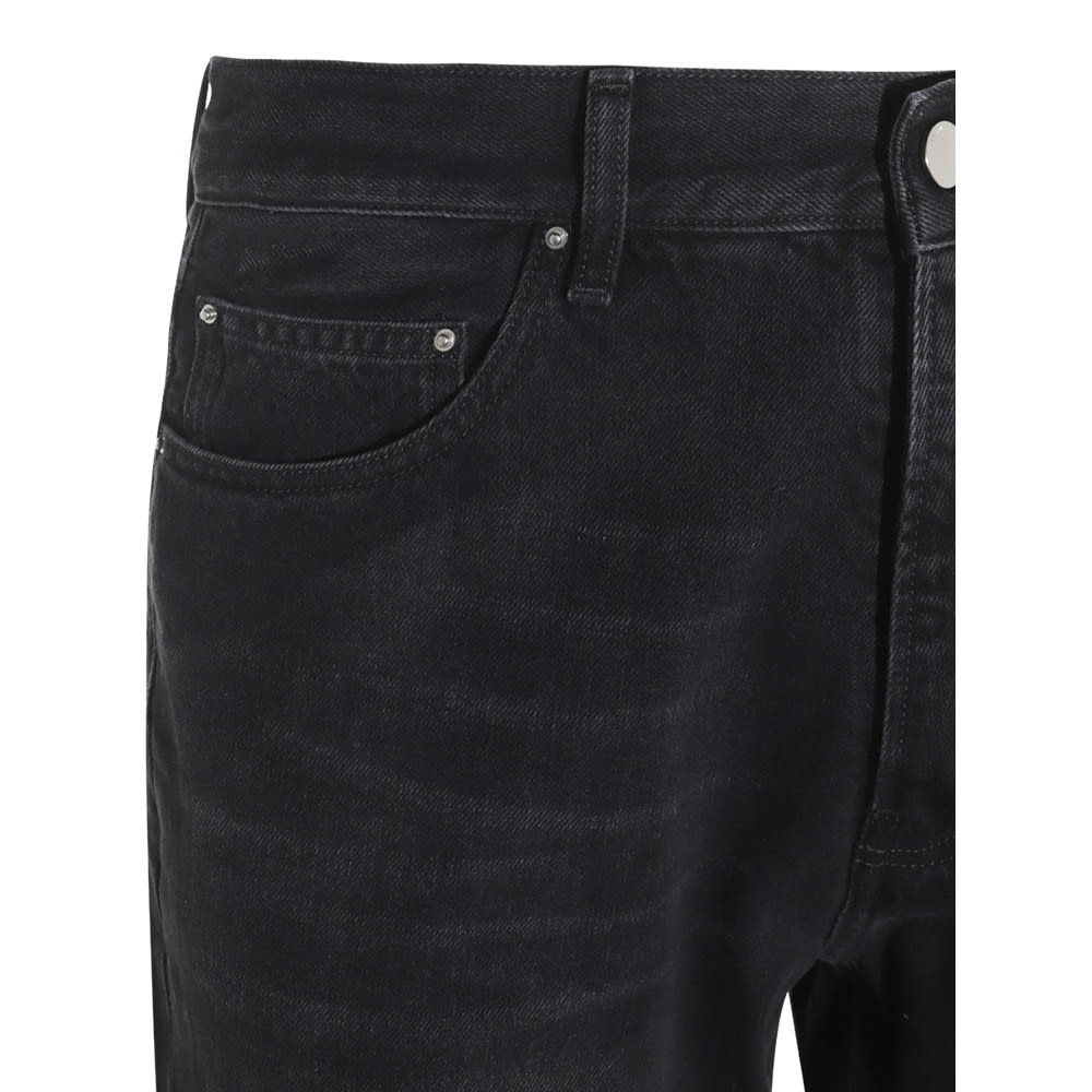 Amiri Straight Trousers With Five Pockets And Belt Loops In Black