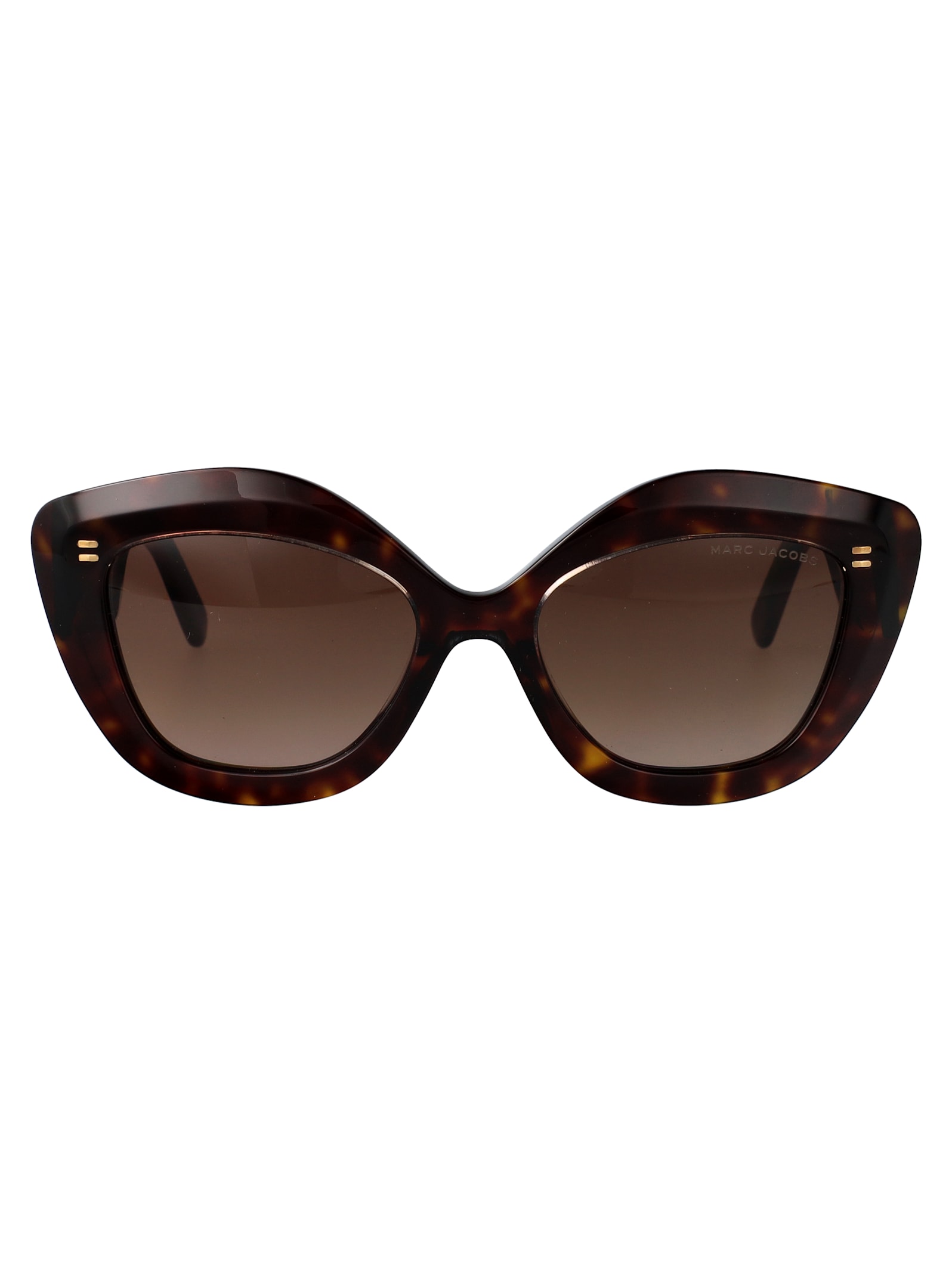 Marc Jacobs Crystal Havana Acetate Sunglasses In Brown