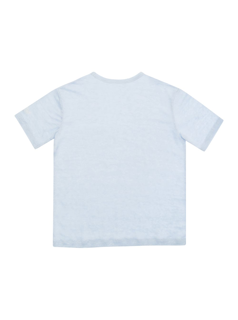 Shop Mc2 Saint Barth Alex Light Blue T-shirt With A Patch Pocket In Jersey Boy