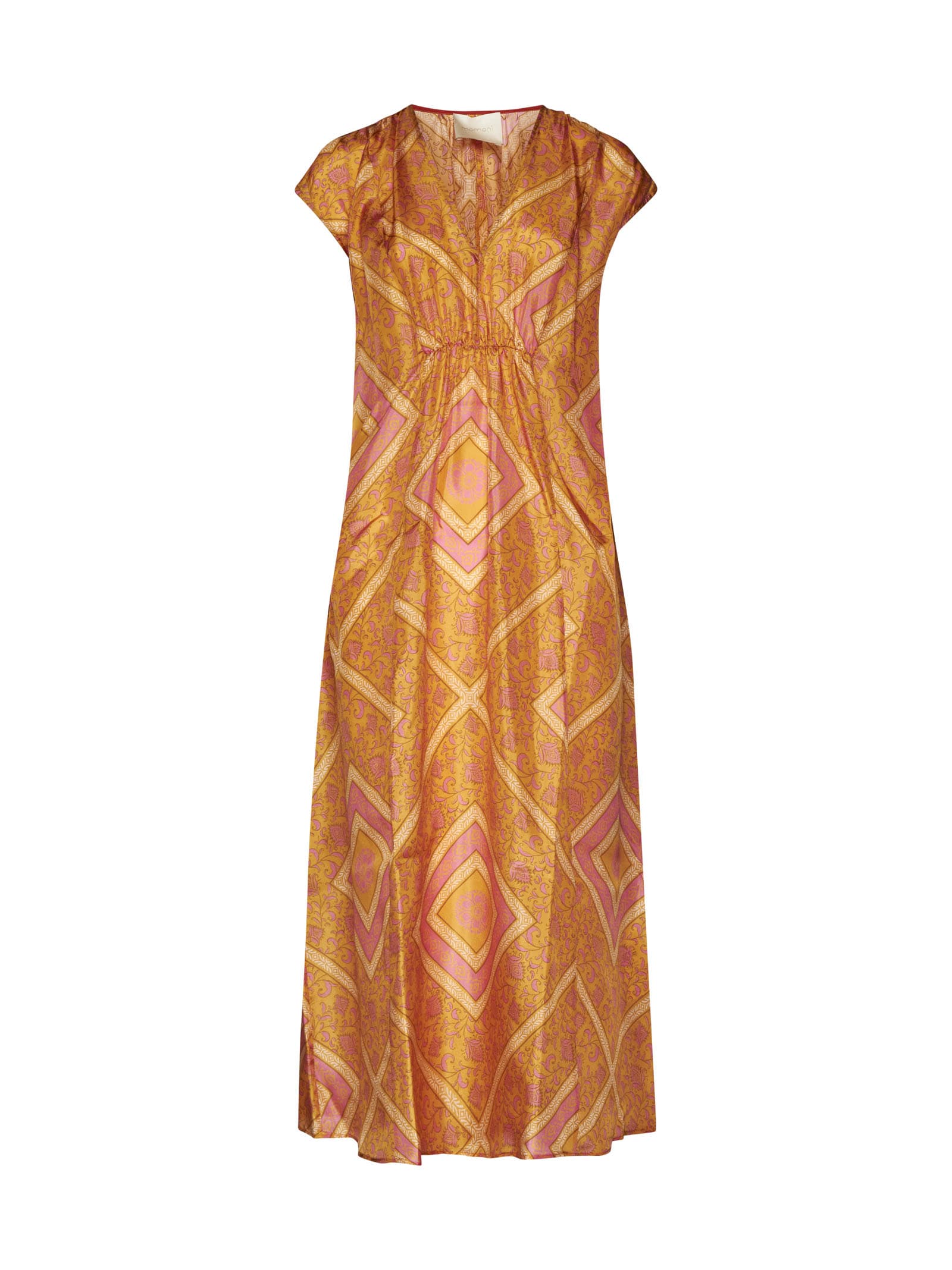 Shop Momoní Dress In Arancio/fucsia