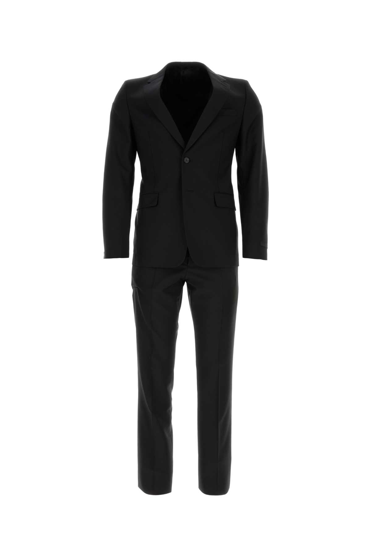 Dolce & Gabbana Black Wool Blend Suit