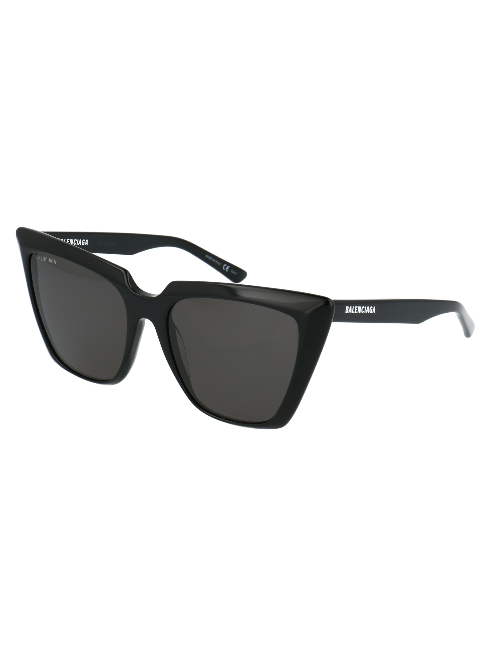 Shop Balenciaga Bb0046s Sunglasses In 001 Black Black Grey