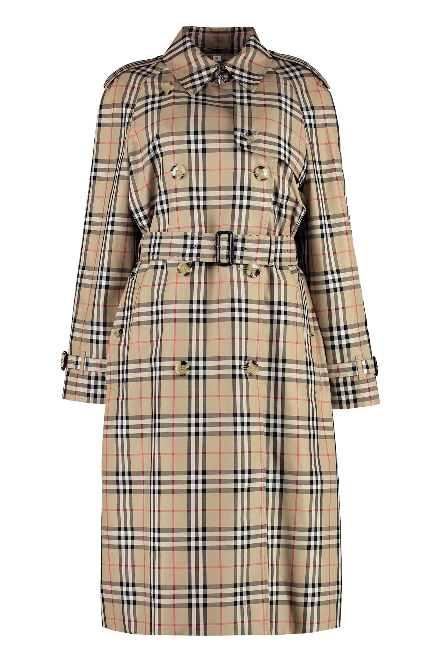 Burberry Gabardine Trench Coat In Neutral