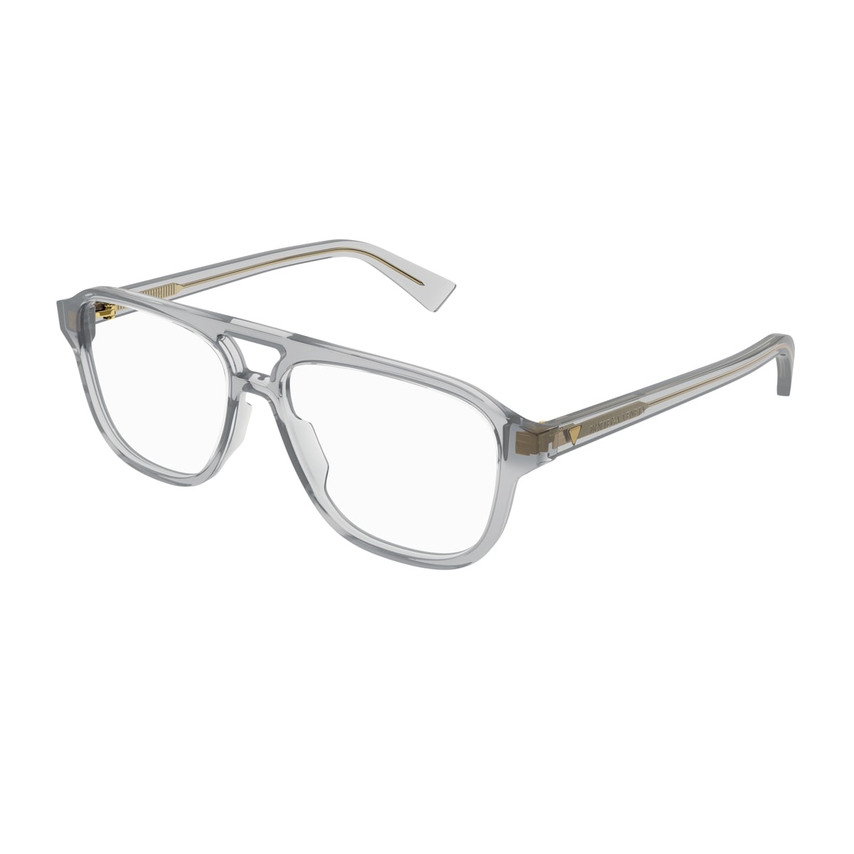 Shop Bottega Veneta Bv1294o Linea New Classic 004 Grey Trasparent Glasses In Grigio