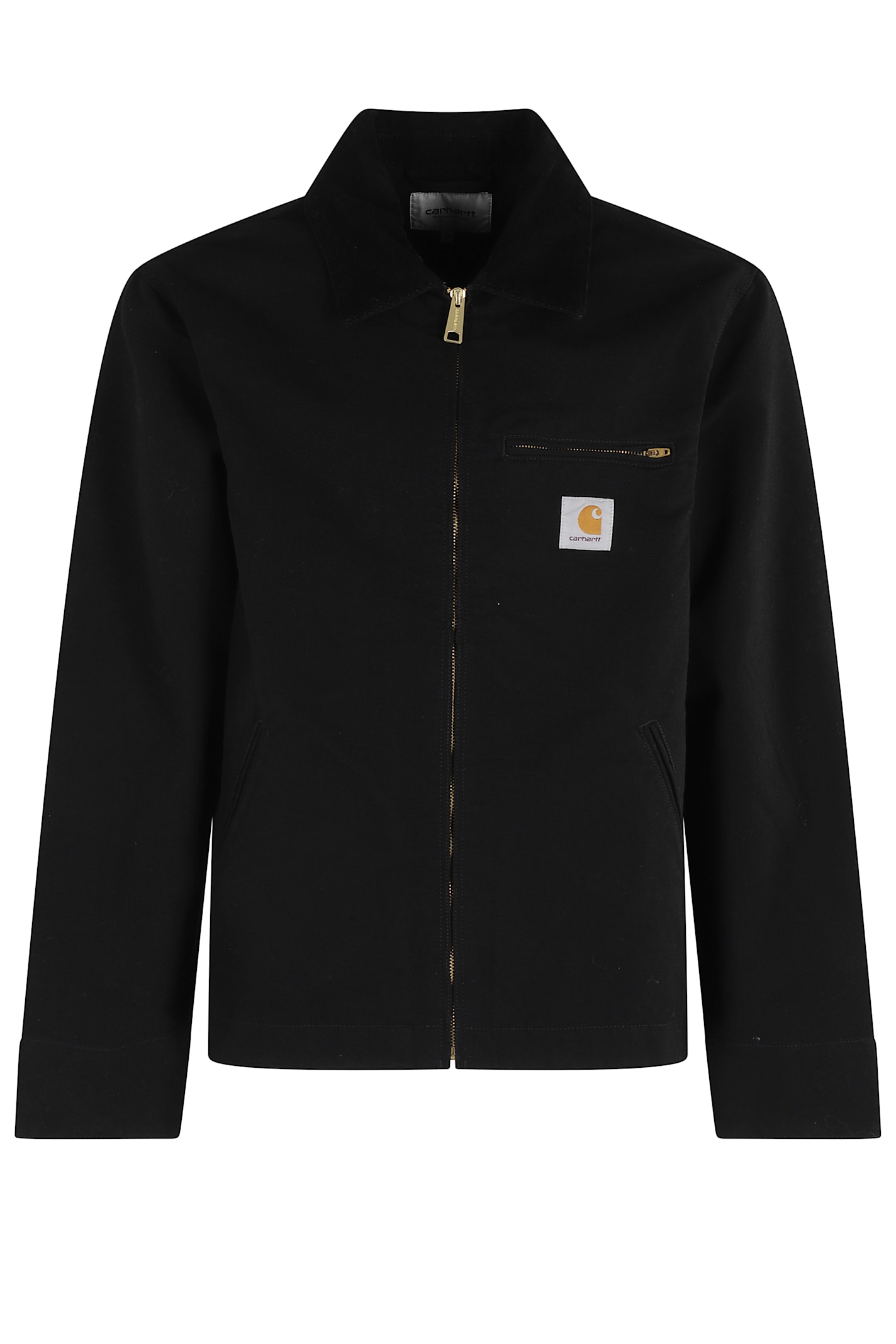 Carhartt Structured Collared Front Pocket Long Sleeve Jacket In Black