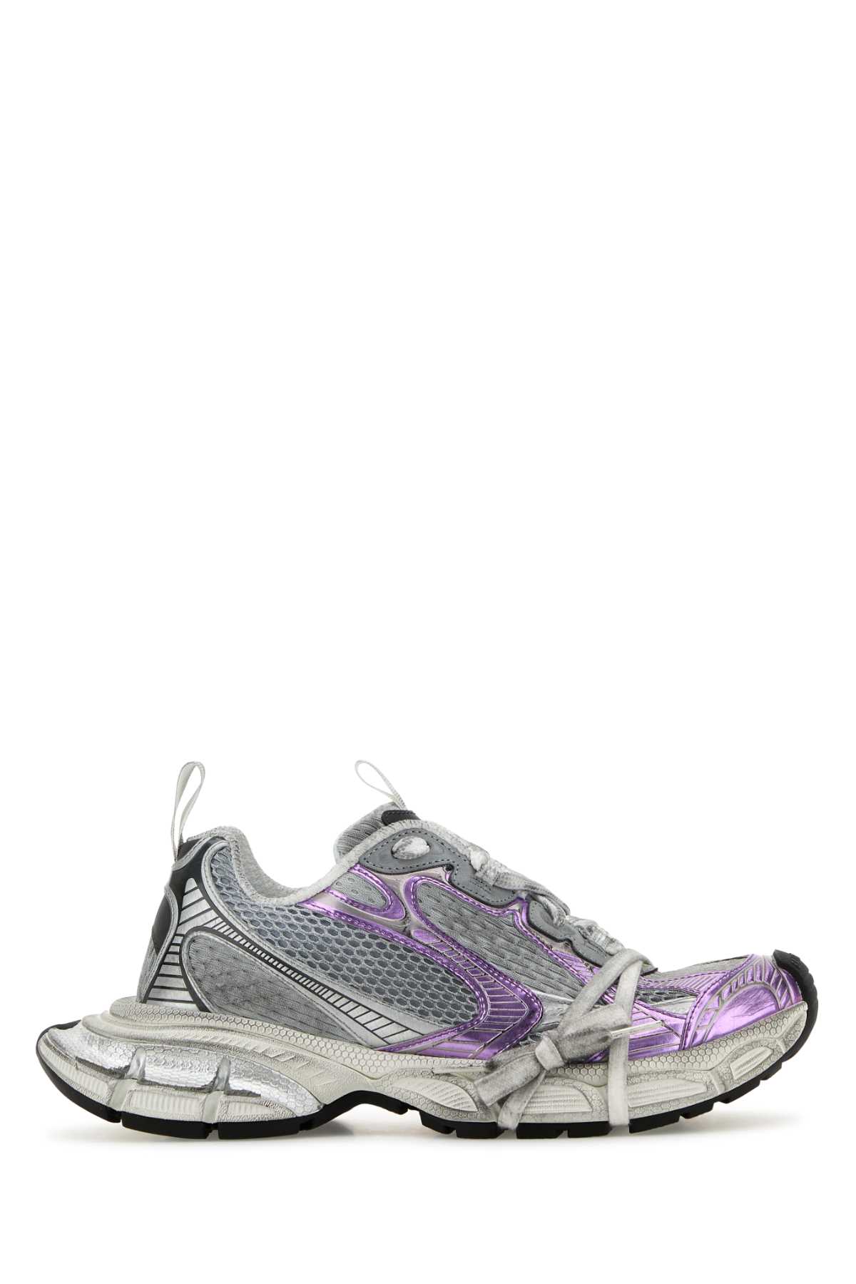 Shop Balenciaga Multicolor Mesh And Rubber 3xl Sneakers In Greypurplewhite