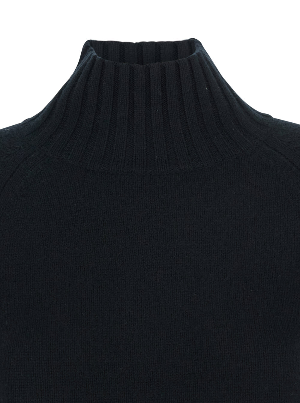 Allude Mock-neck Cashmere Sweater In Blue