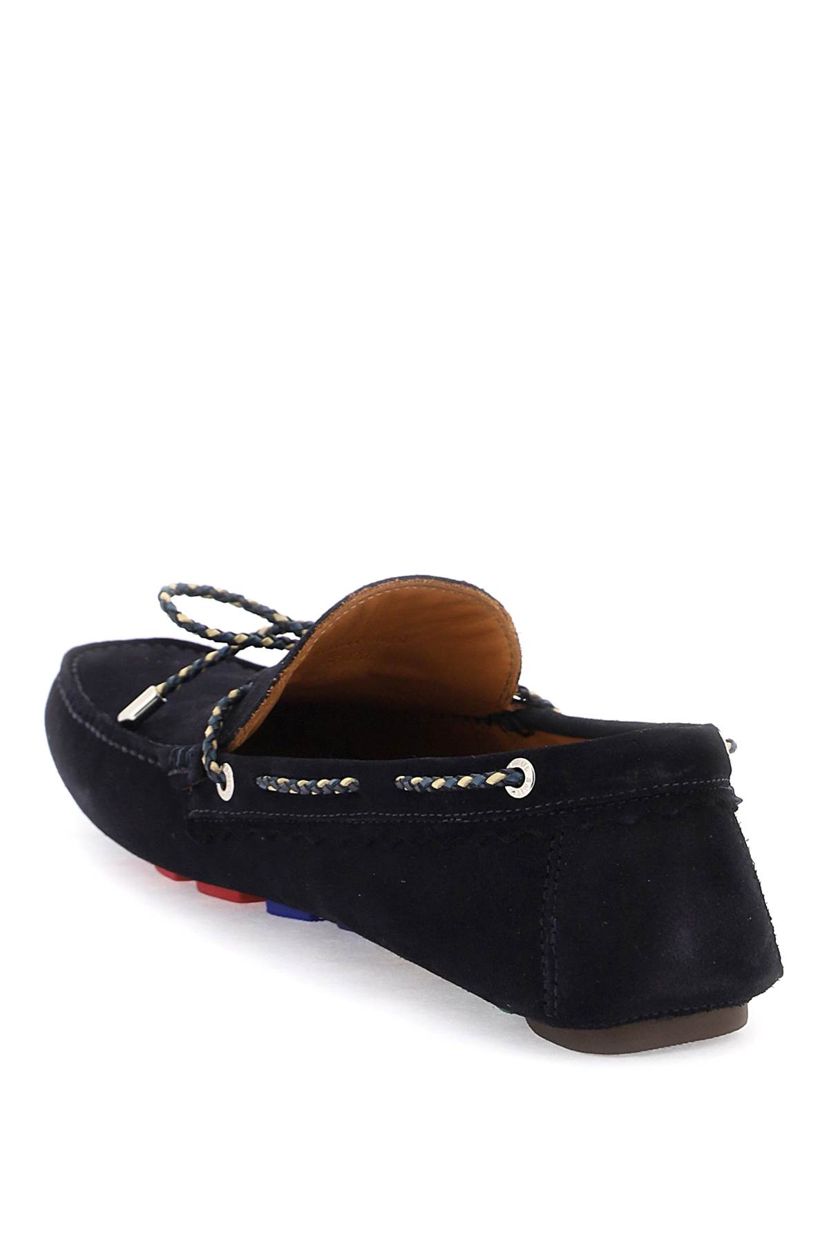 Ps By Paul Smith Springfield Suede Moccasin In Blue