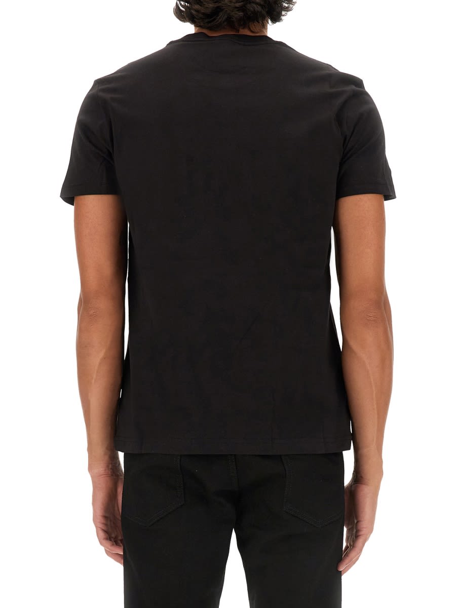 Shop Versace Jeans Couture T-shirt With Logo In Black