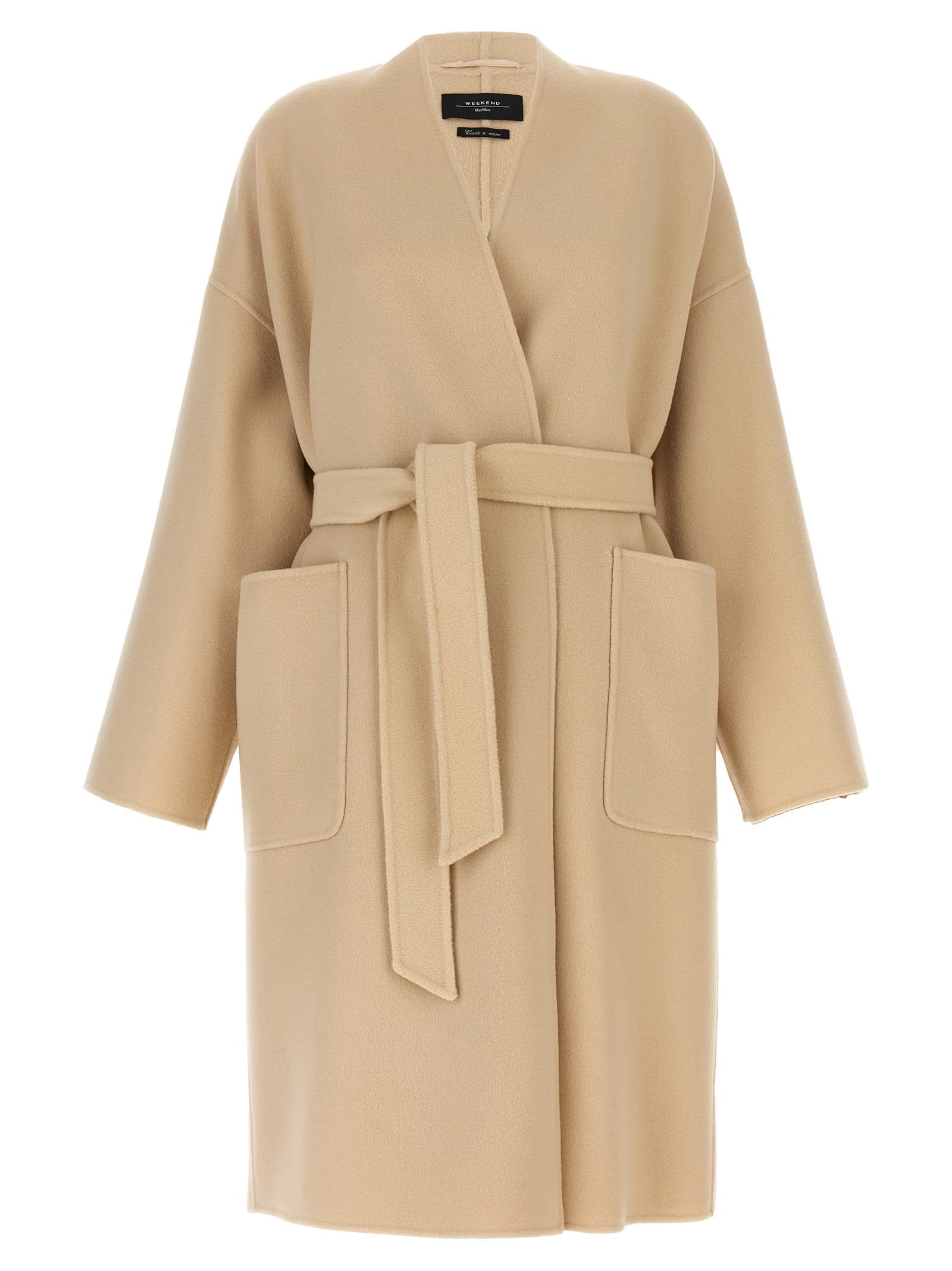 Shop Weekend Max Mara Eris Coat In Beige