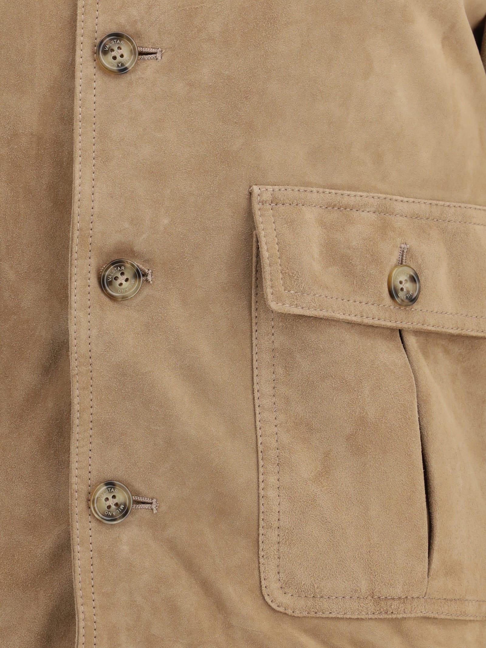Valstar Suede Ino Bomber Jacket In Nude