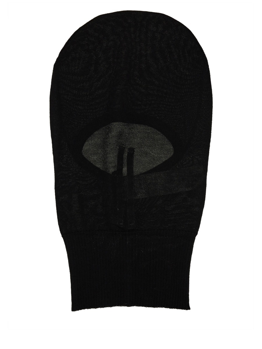 Shop Rick Owens Knitted Balaclava In Black