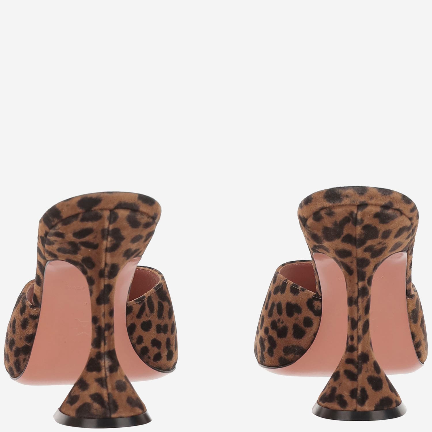 Amina Muaddi Lupita Leopard-print 95 Suede Mules In Brown