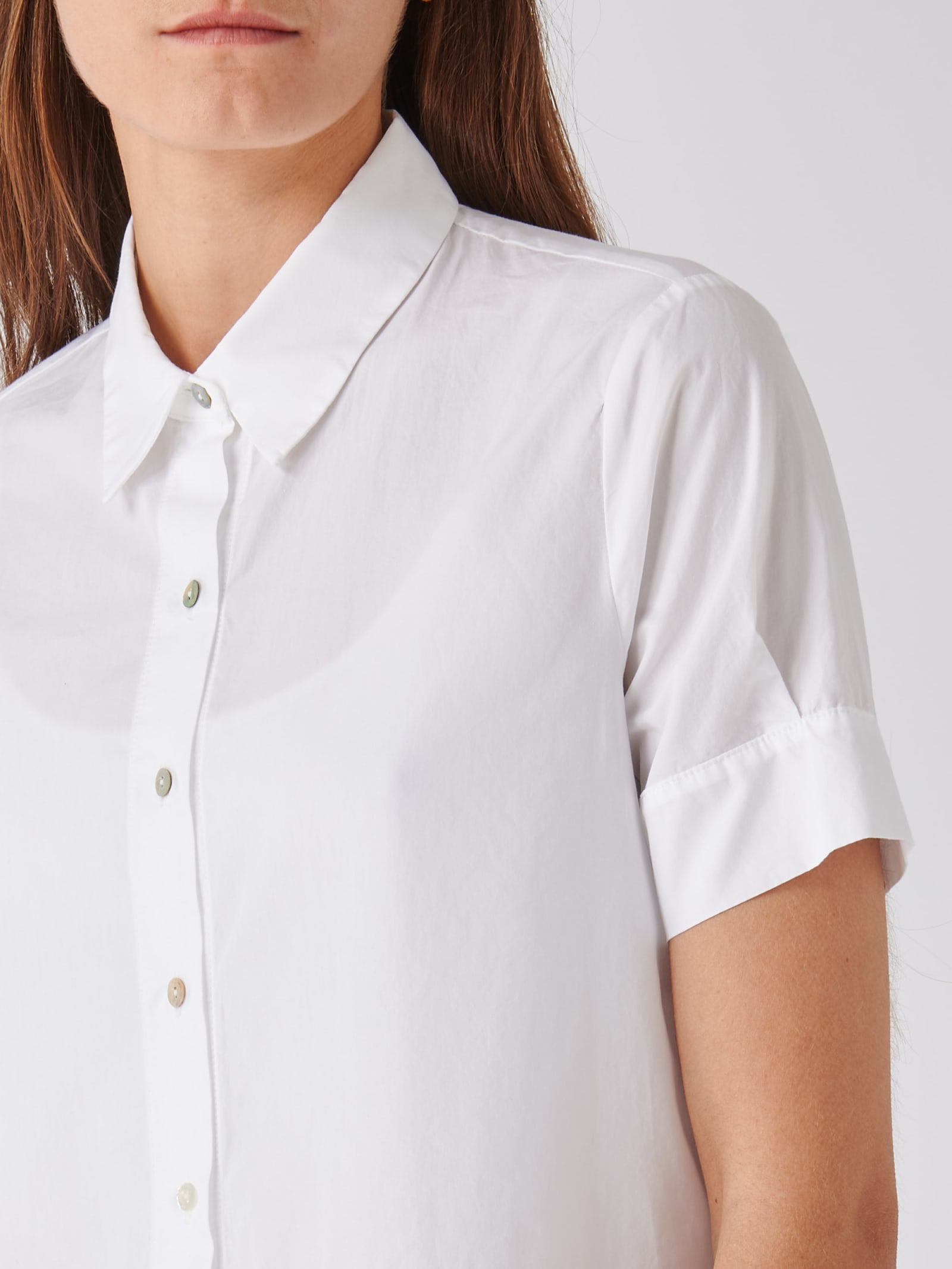 Shop Alessia Santi Cotton Shirt In Bianco